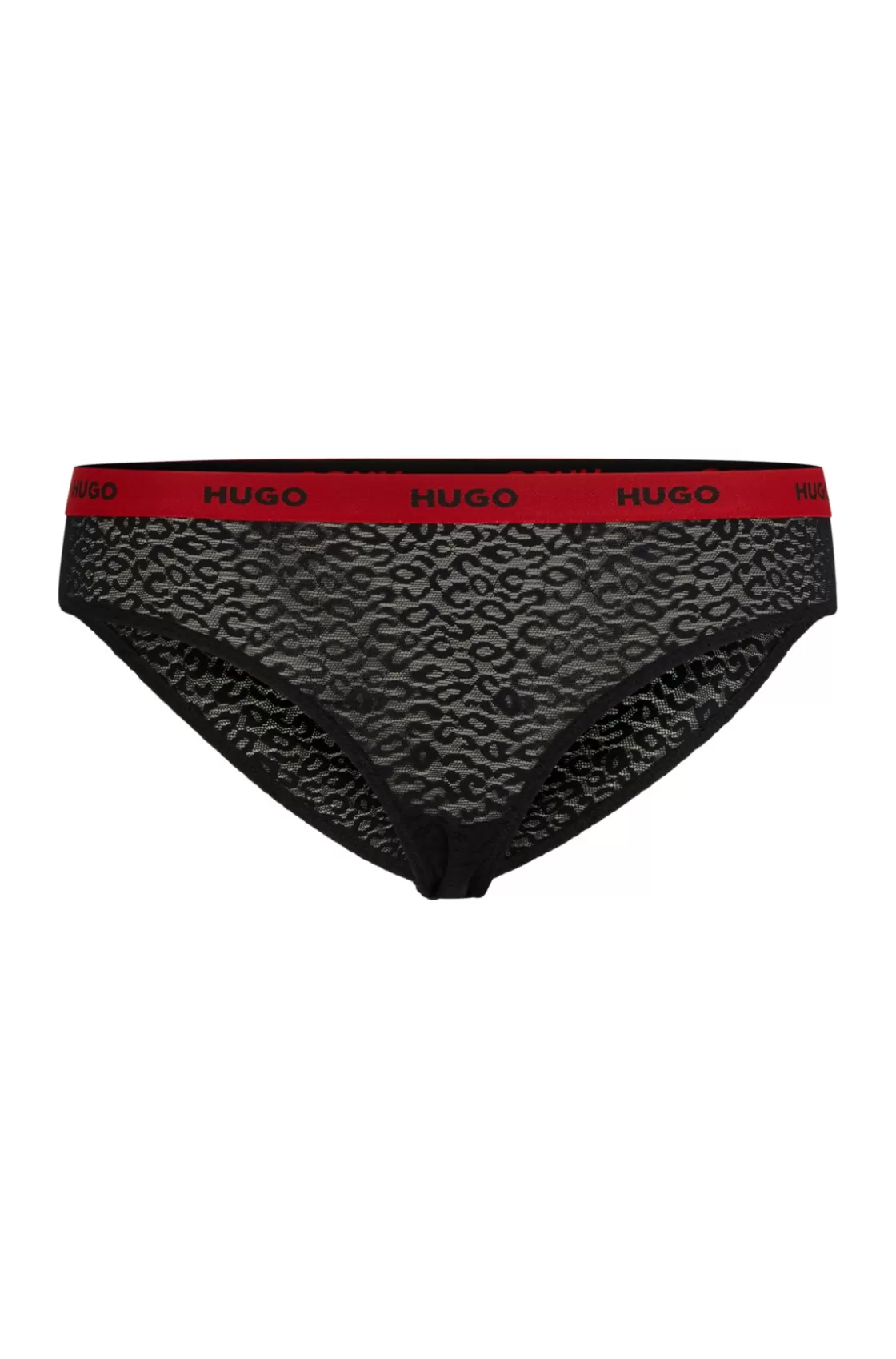 HUGO BOSS Stretch-lace Briefs With Logo Waistband Black Best