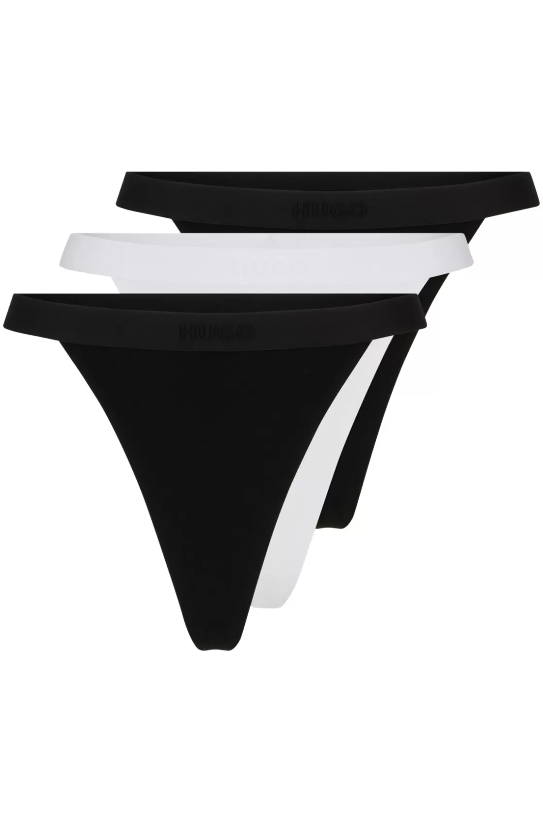 HUGO BOSS String Briefs In Stretch Modal With Logo Waistband White Online