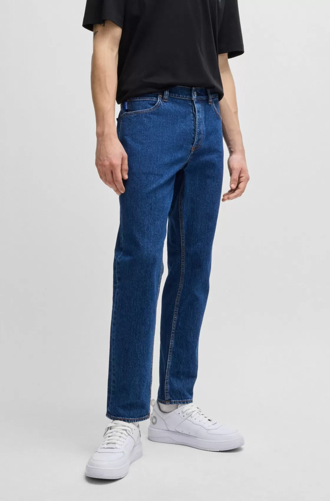 HUGO BOSS Tapered-fit Jeans In Stretch Denim Blue Clearance