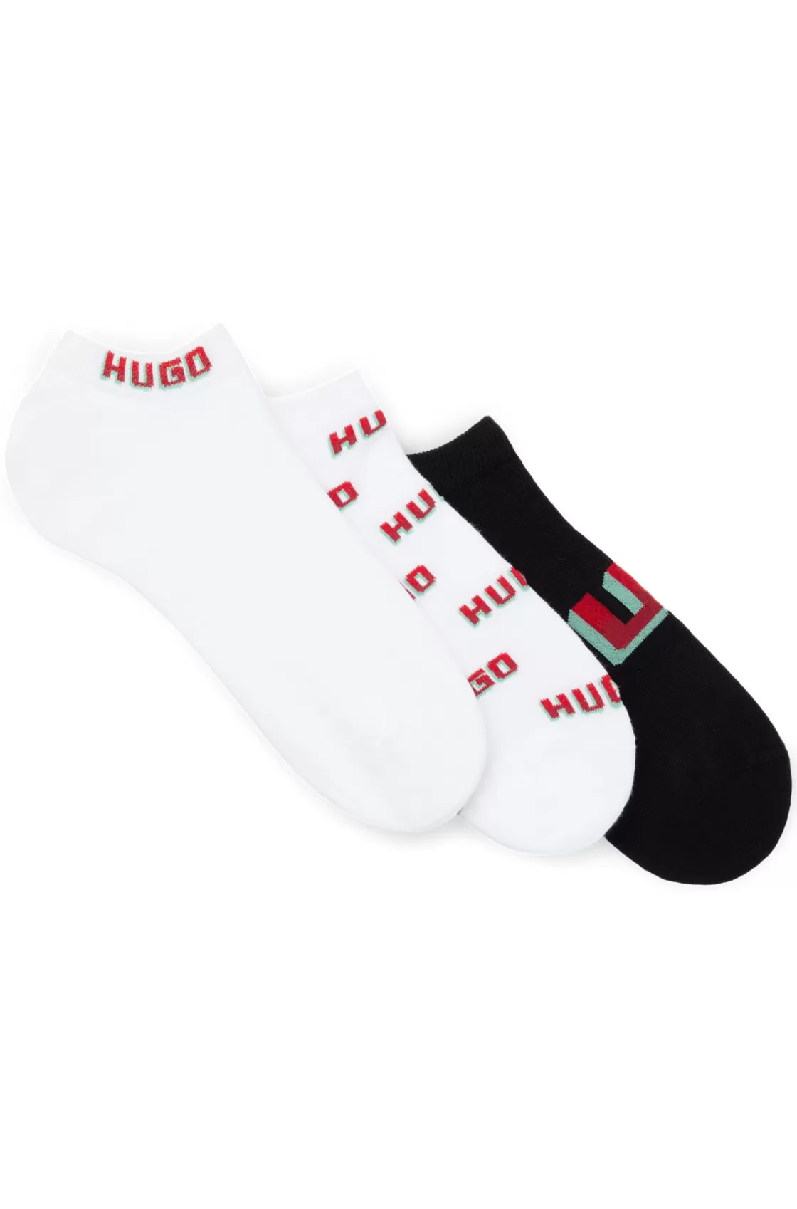 HUGO BOSS Three-pack Of Ankle Socks With Logos White Best