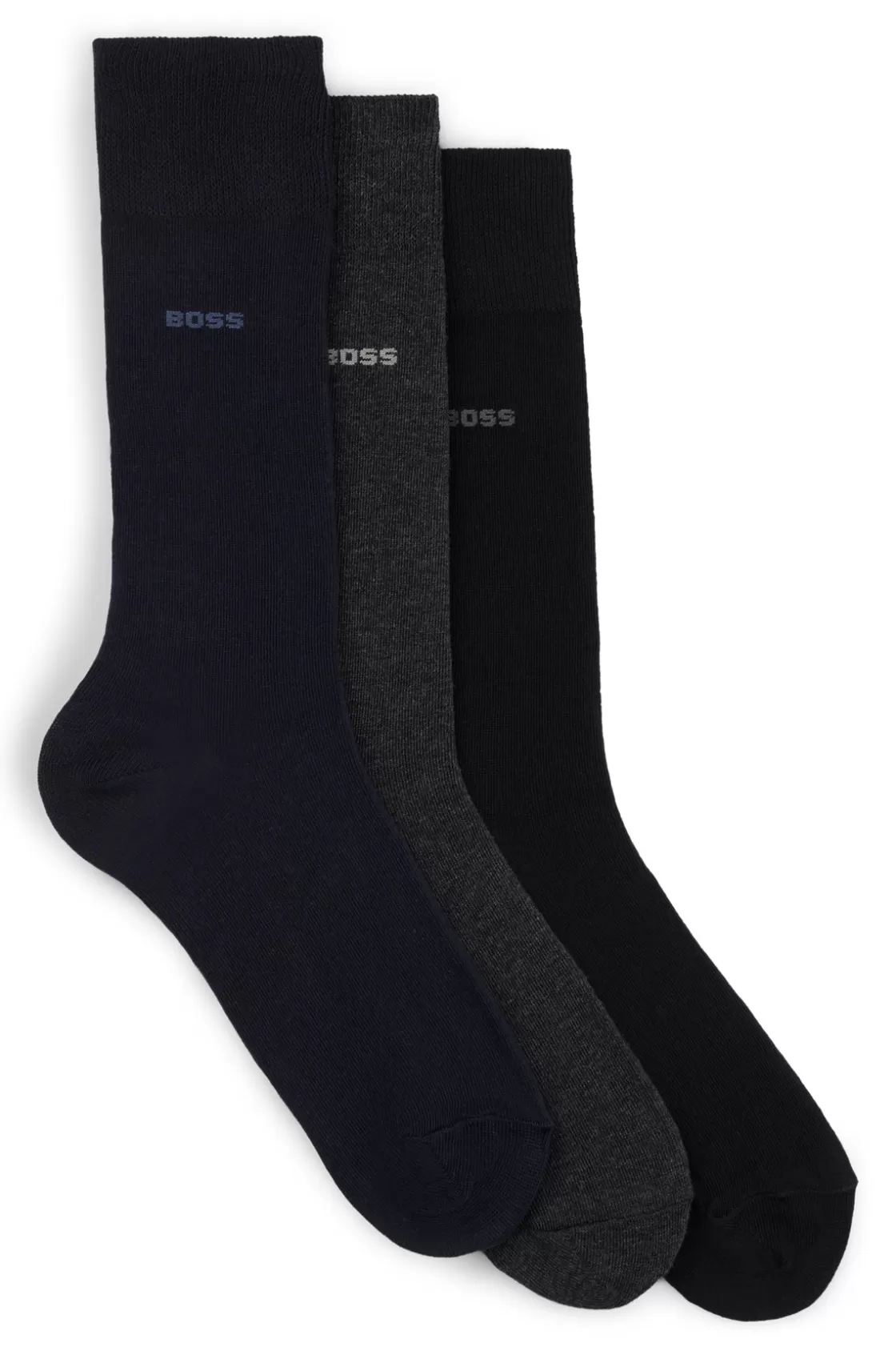 HUGO BOSS Three-pack Of Regular-length Socks In Stretch Fabric Patterned Best Sale