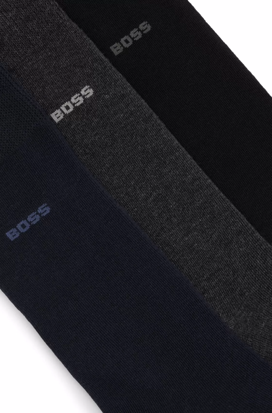 HUGO BOSS Three-pack Of Regular-length Socks In Stretch Fabric Patterned Best Sale
