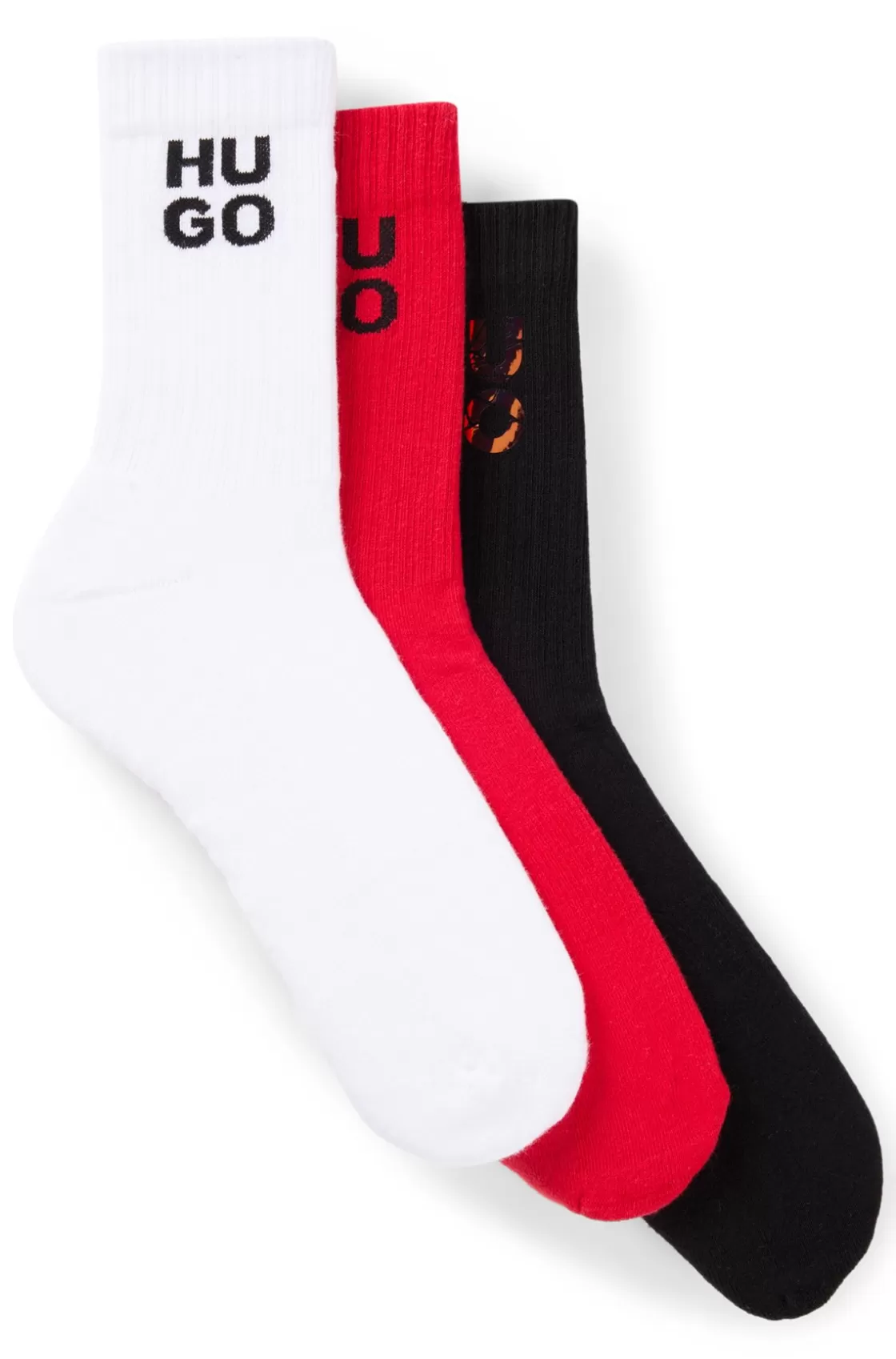 HUGO BOSS Three-pack Of Short-length Socks With Logo Details Patterned Cheap