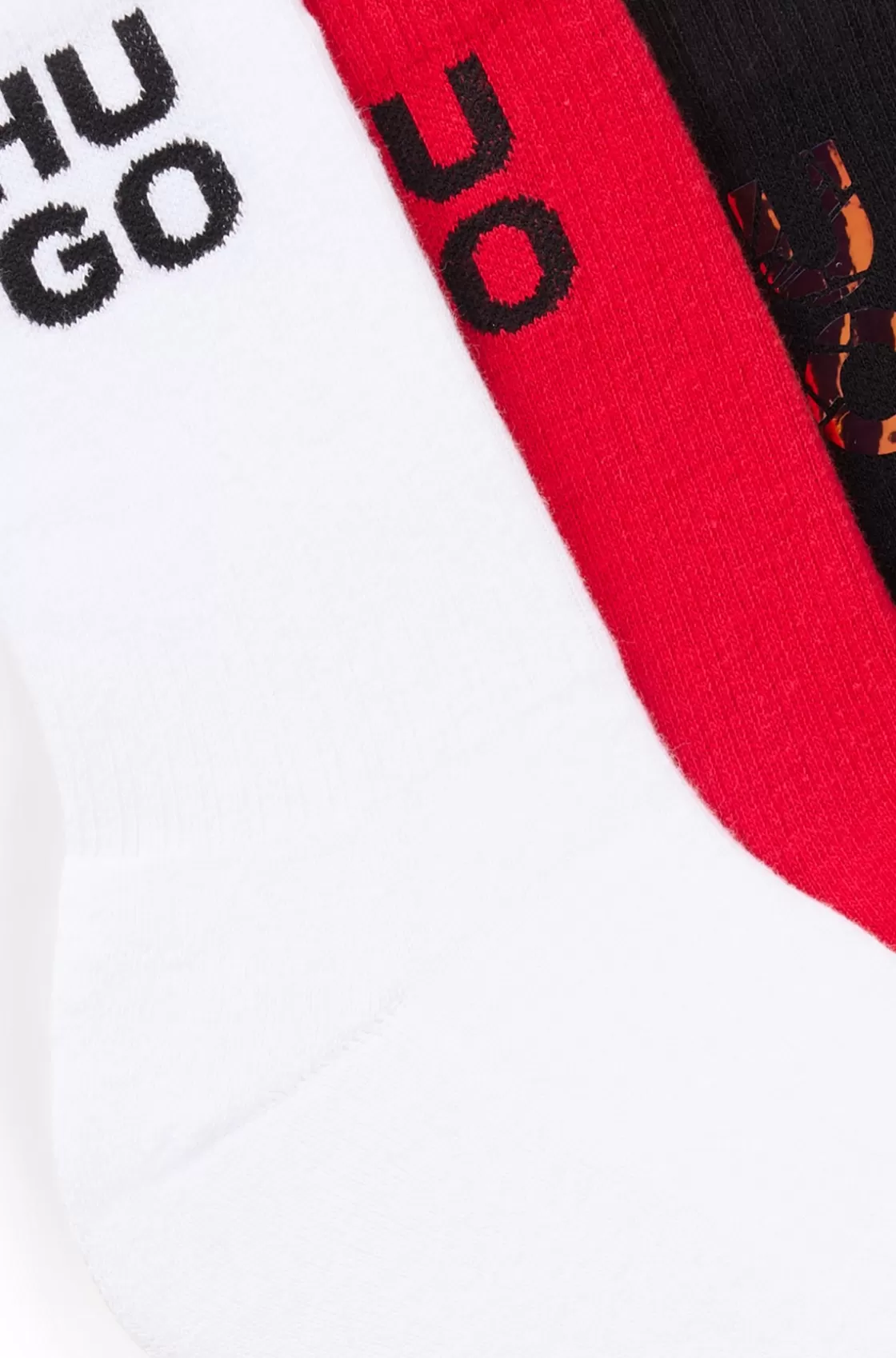 HUGO BOSS Three-pack Of Short-length Socks With Logo Details Patterned Cheap