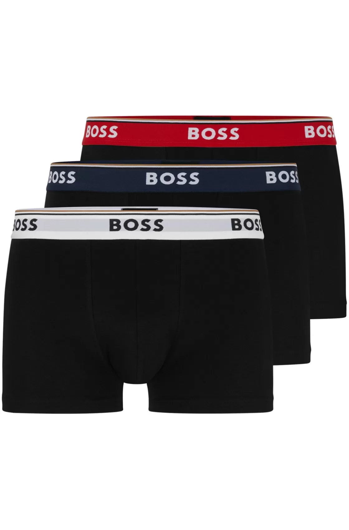 HUGO BOSS Three-pack Of Stretch-cotton Trunks With Logo Patterned Sale