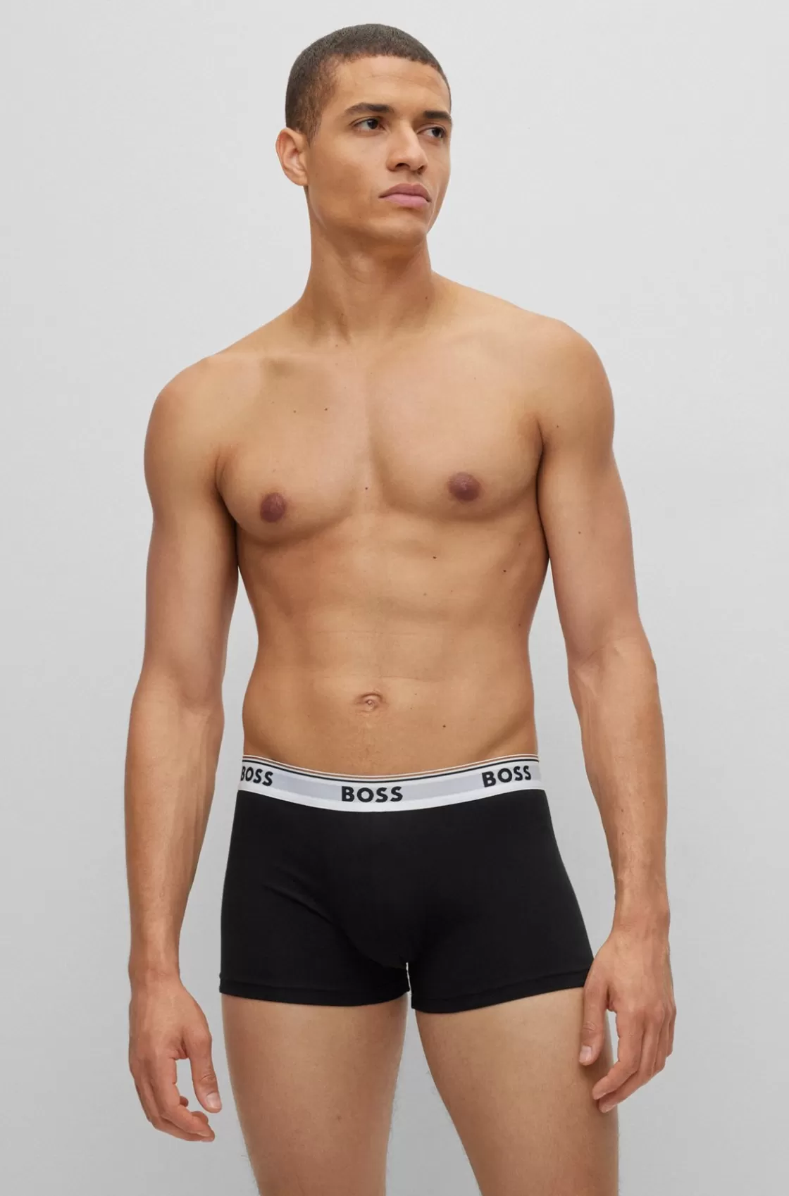 HUGO BOSS Three-pack Of Stretch-cotton Trunks With Logo Patterned Sale