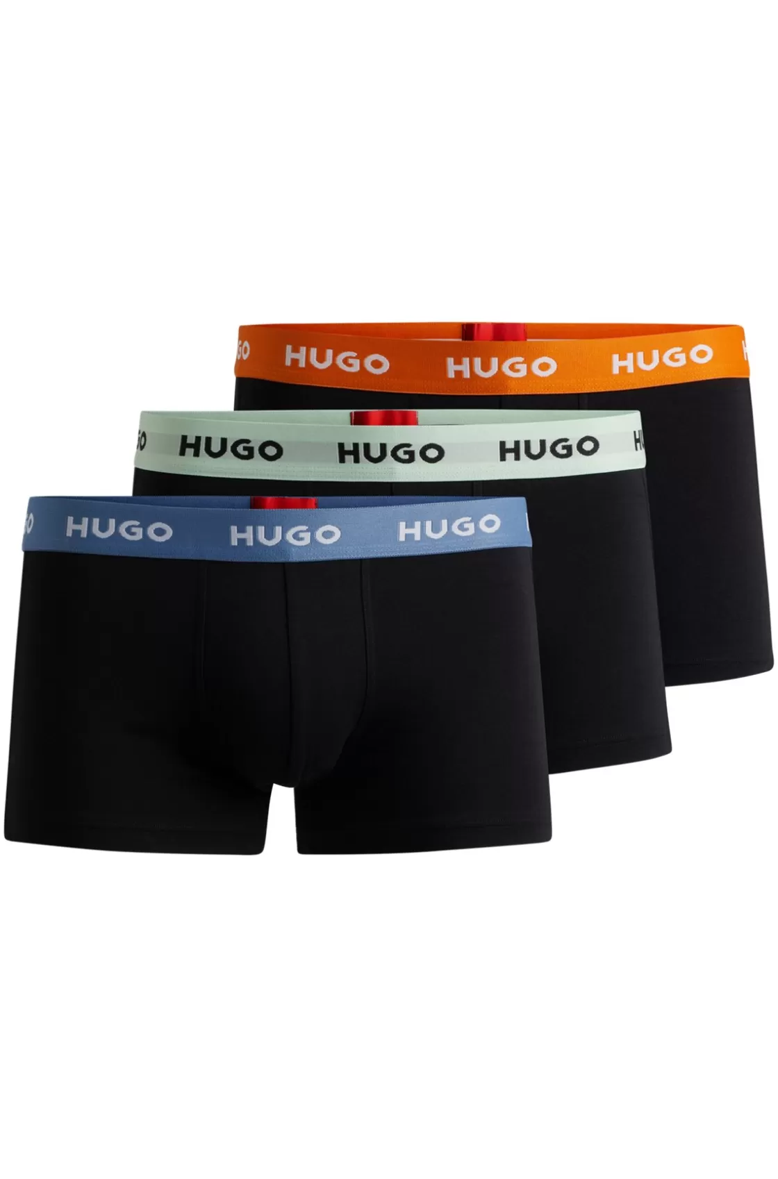 HUGO BOSS Three-pack Of Stretch-cotton Trunks With Logo Waistbands Patterned Discount
