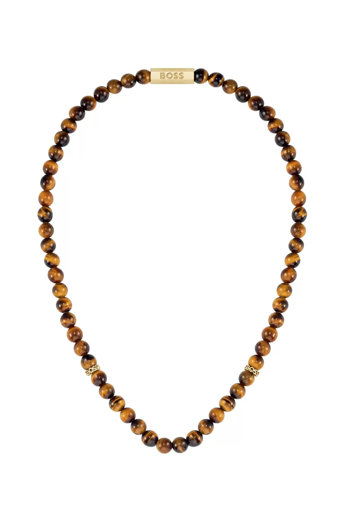 HUGO BOSS Tiger-eye Beaded Necklace With Branded Rondelles Assorted-Pre-Pack Online