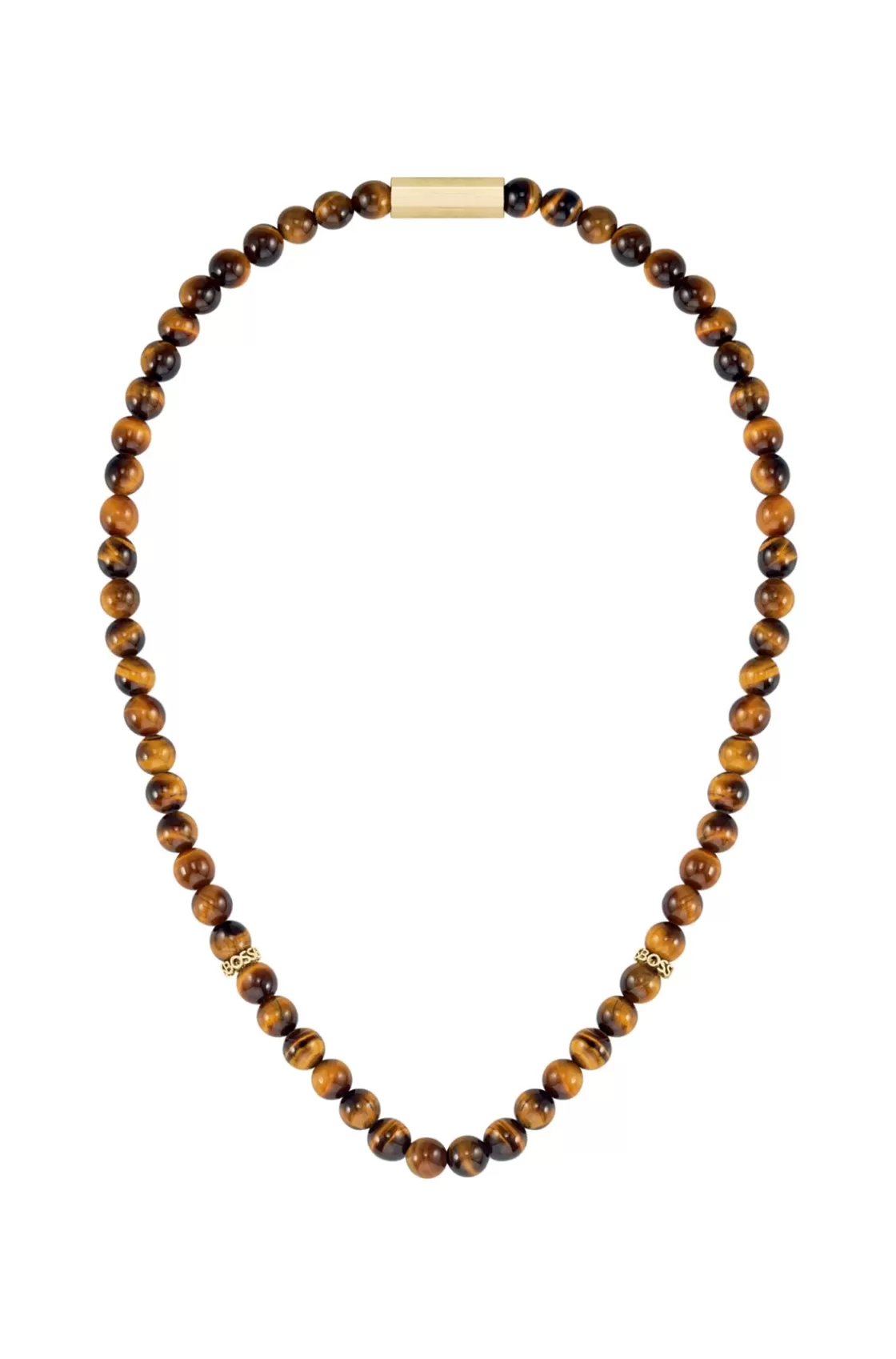 HUGO BOSS Tiger-eye Beaded Necklace With Branded Rondelles Assorted-Pre-Pack Online