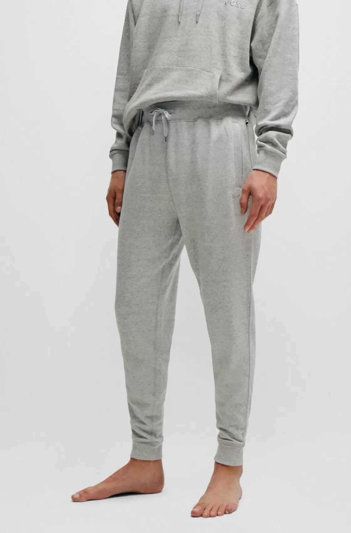 HUGO BOSS Tracksuit Bottoms With Embroidered Logo Grey Best
