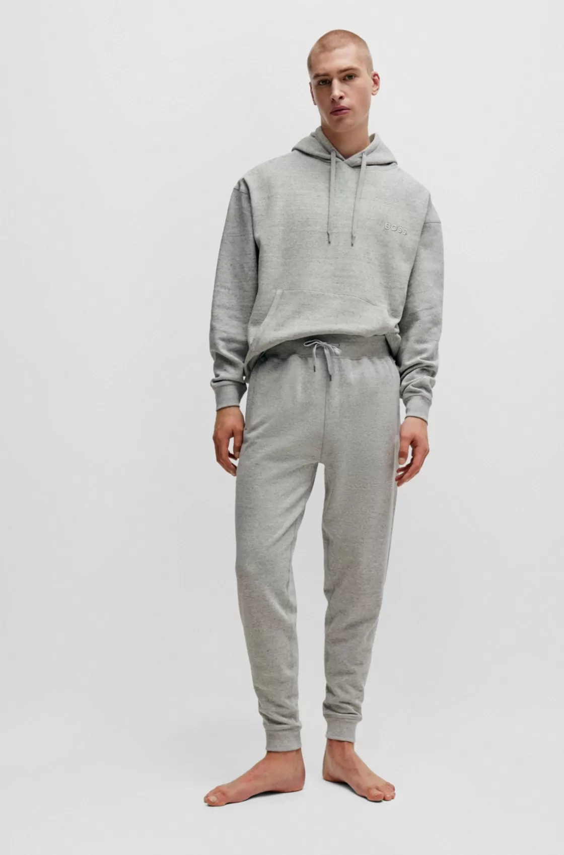 HUGO BOSS Tracksuit Bottoms With Embroidered Logo Grey Best