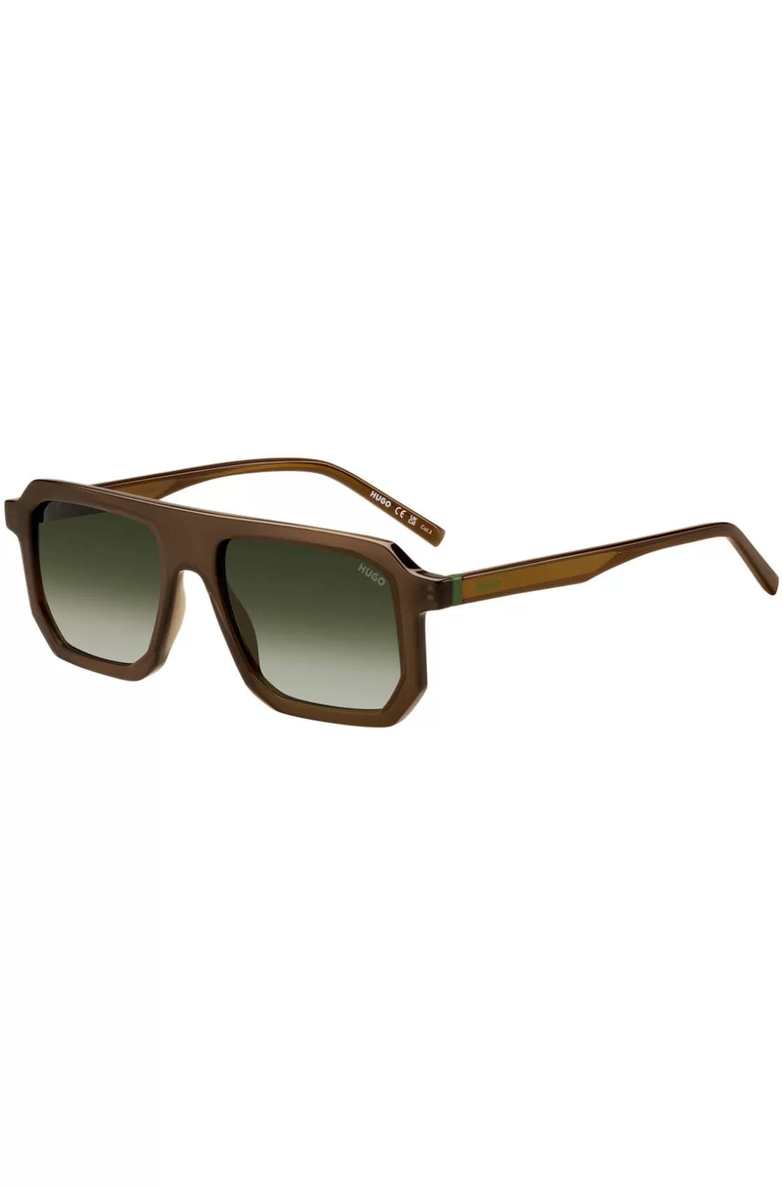 HUGO BOSS Transparent-brown Sunglasses With Geometric Frames Assorted-Pre-Pack Sale