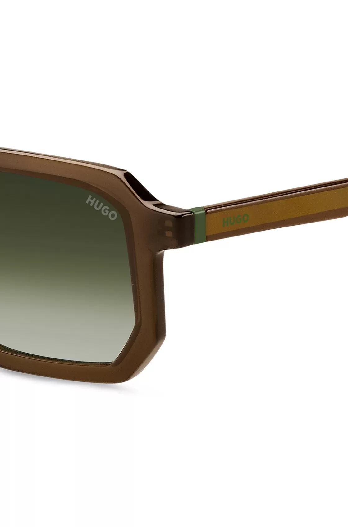 HUGO BOSS Transparent-brown Sunglasses With Geometric Frames Assorted-Pre-Pack Sale