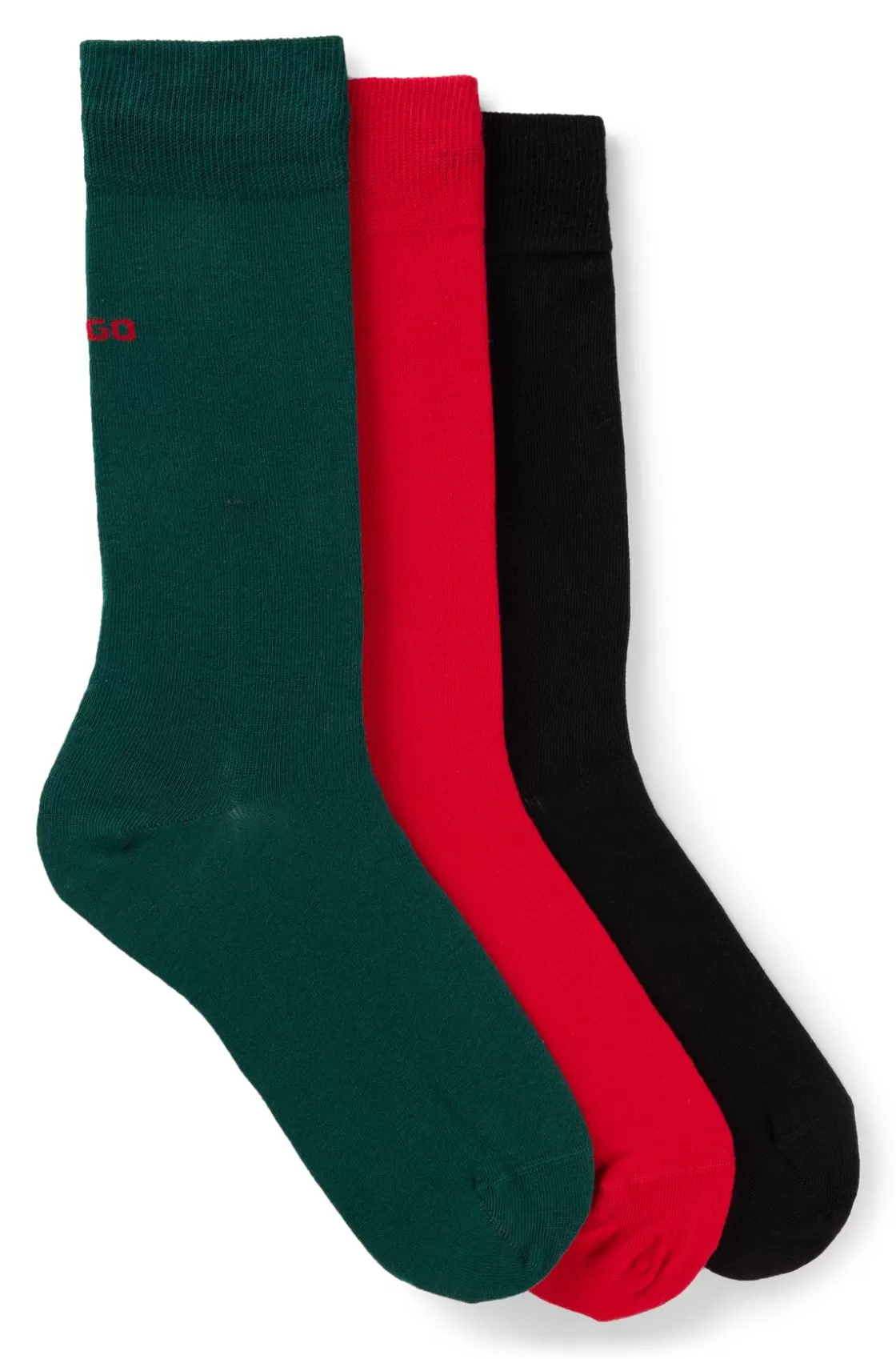 HUGO BOSS Triple-pack Of Regular-length Socks Patterned Flash Sale