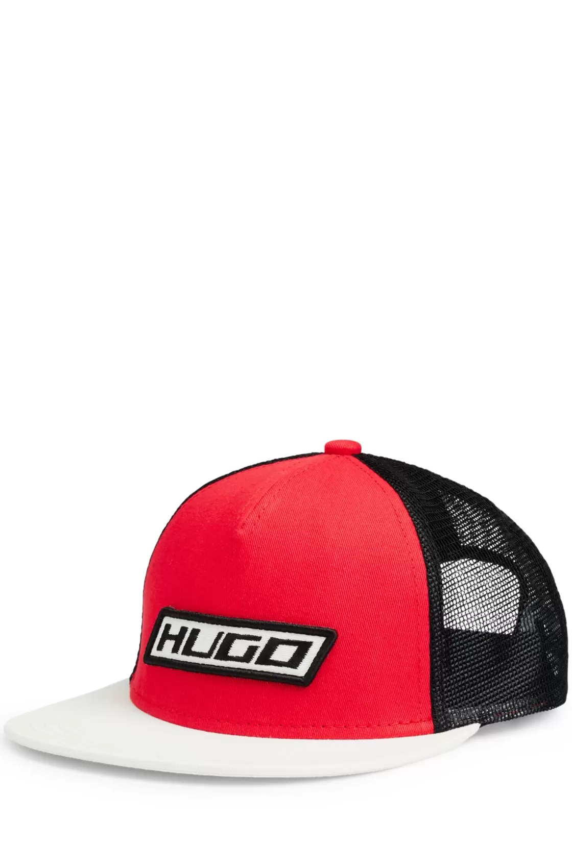 HUGO BOSS Trucker Cap In Cotton Twill With Racing-inspired Details Black Shop