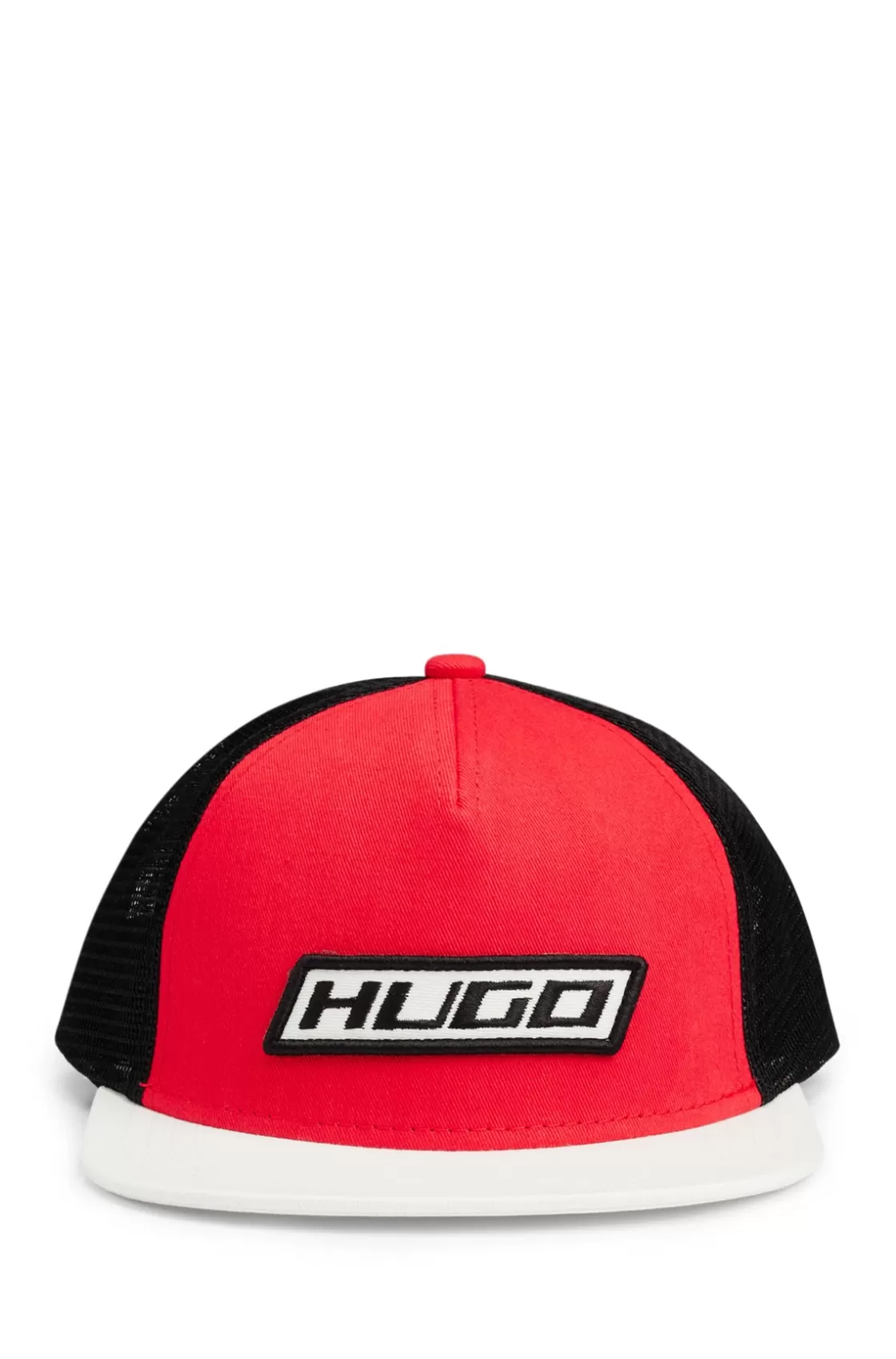 HUGO BOSS Trucker Cap In Cotton Twill With Racing-inspired Details Black Shop