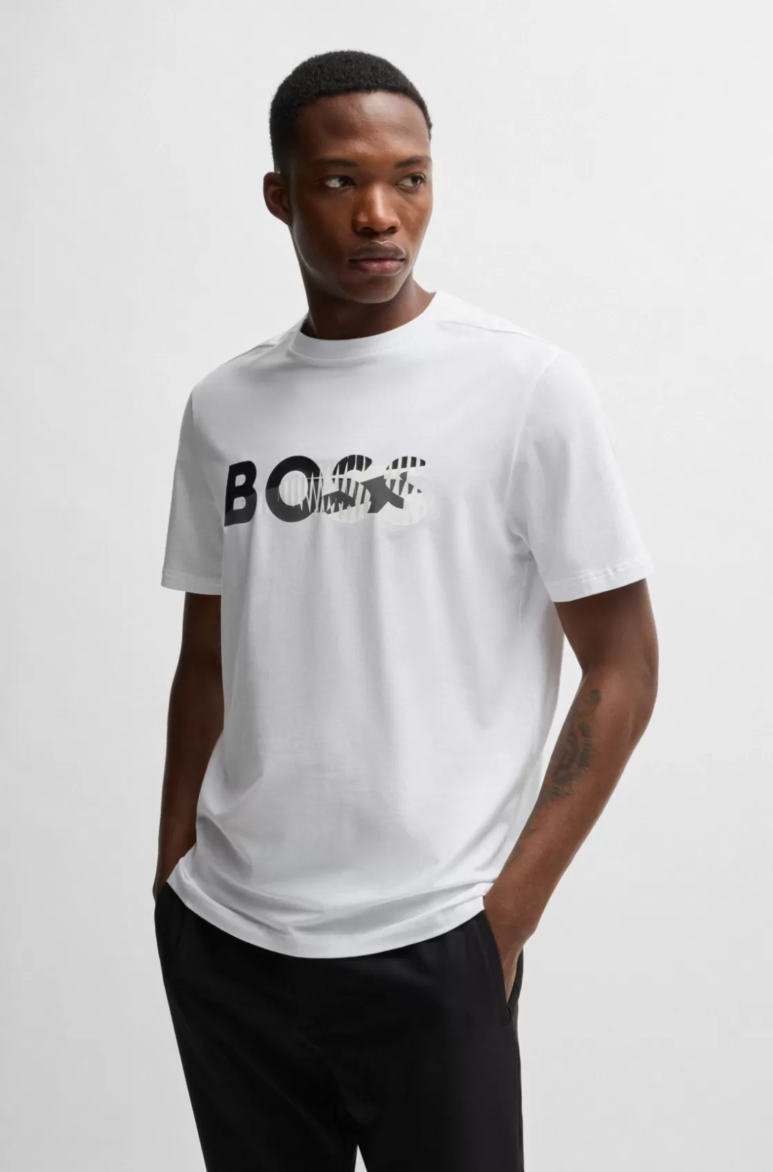 HUGO BOSS T-shirt With Skate Artwork White Fashion