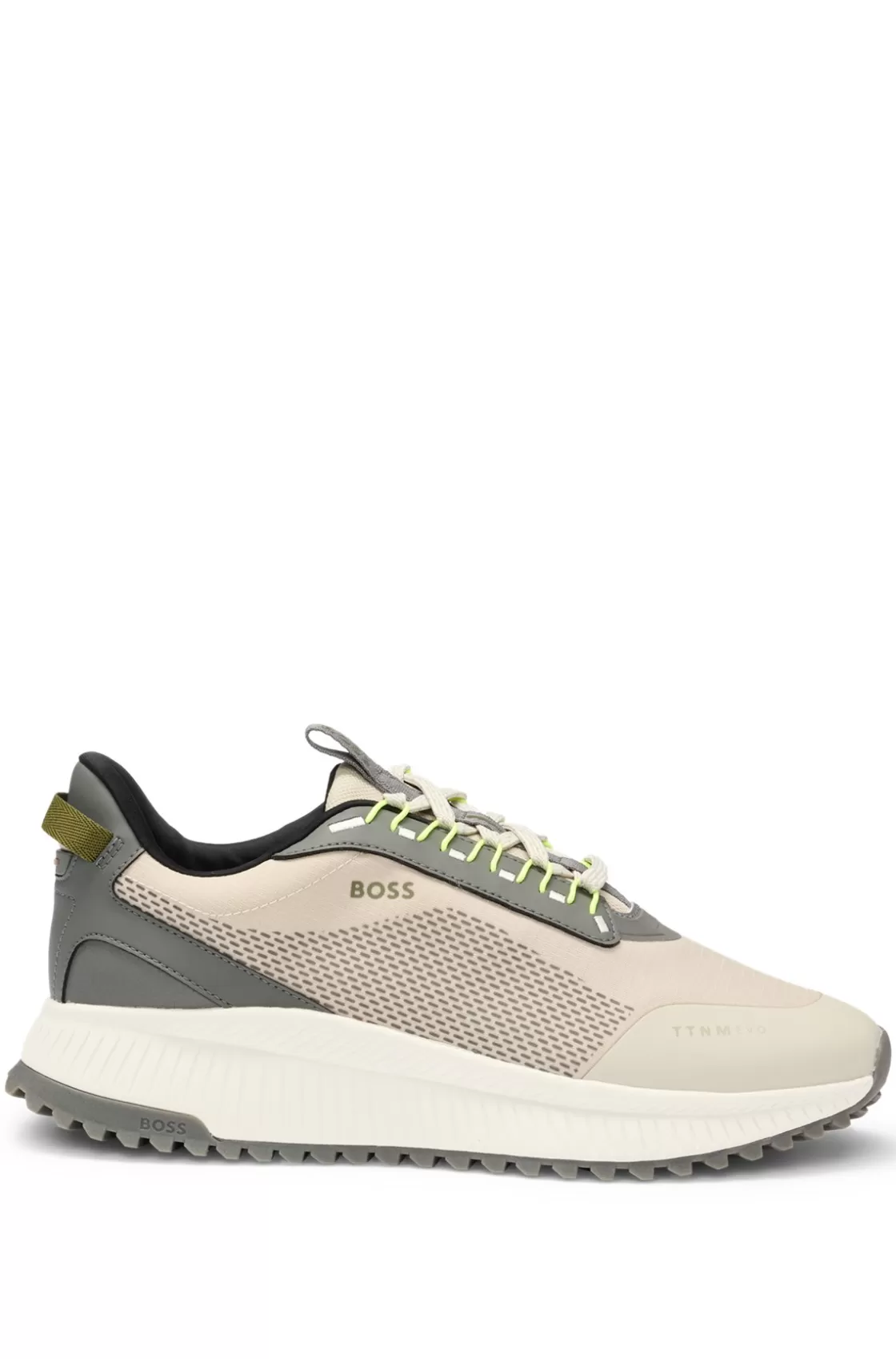 HUGO BOSS TTNM EVO GORE-TEX Trainers With Ribbed Sole Light Beige Hot