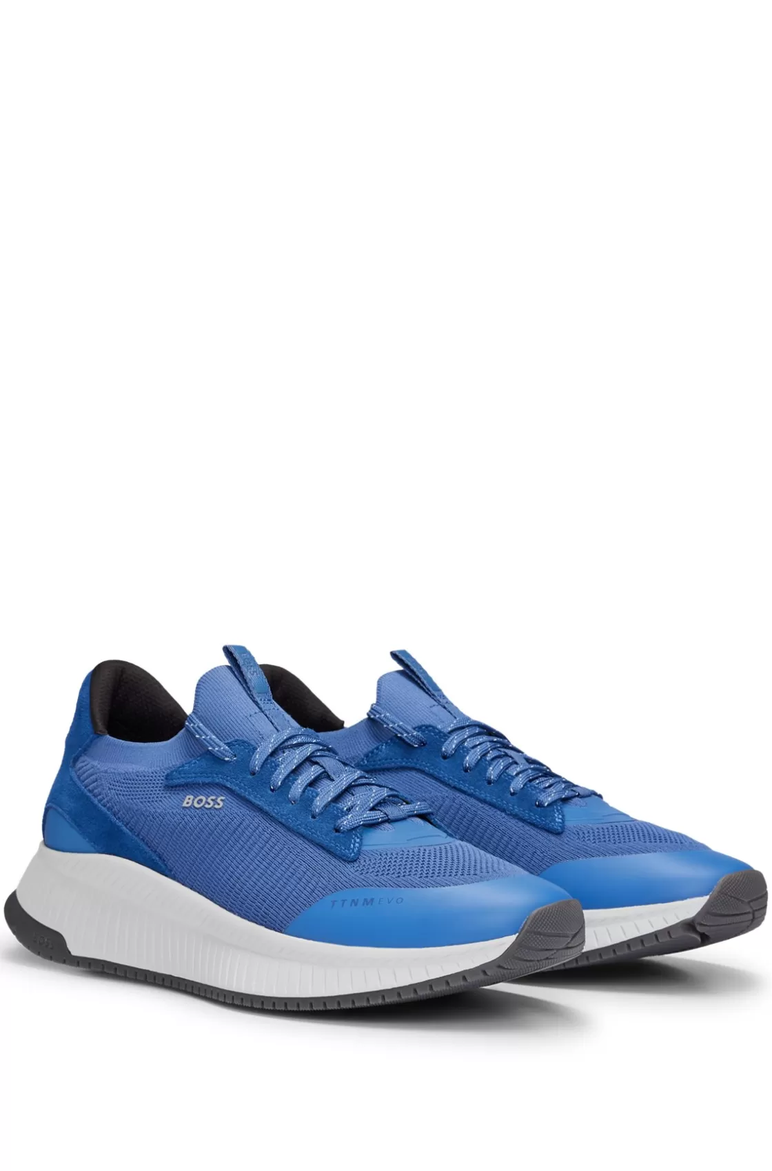 HUGO BOSS TTNM EVO Trainers With Knitted Upper Light Blue Store