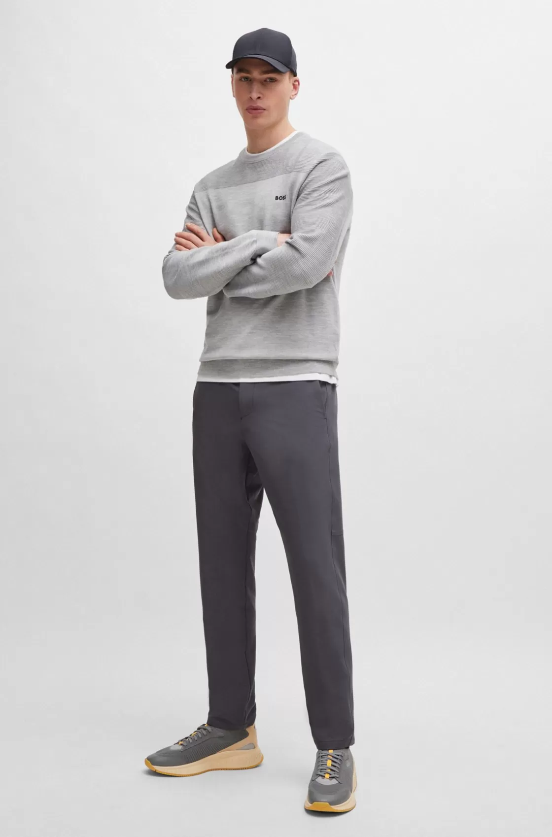 HUGO BOSS TTNM EVO Trainers With Knitted Upper Light Grey Sale