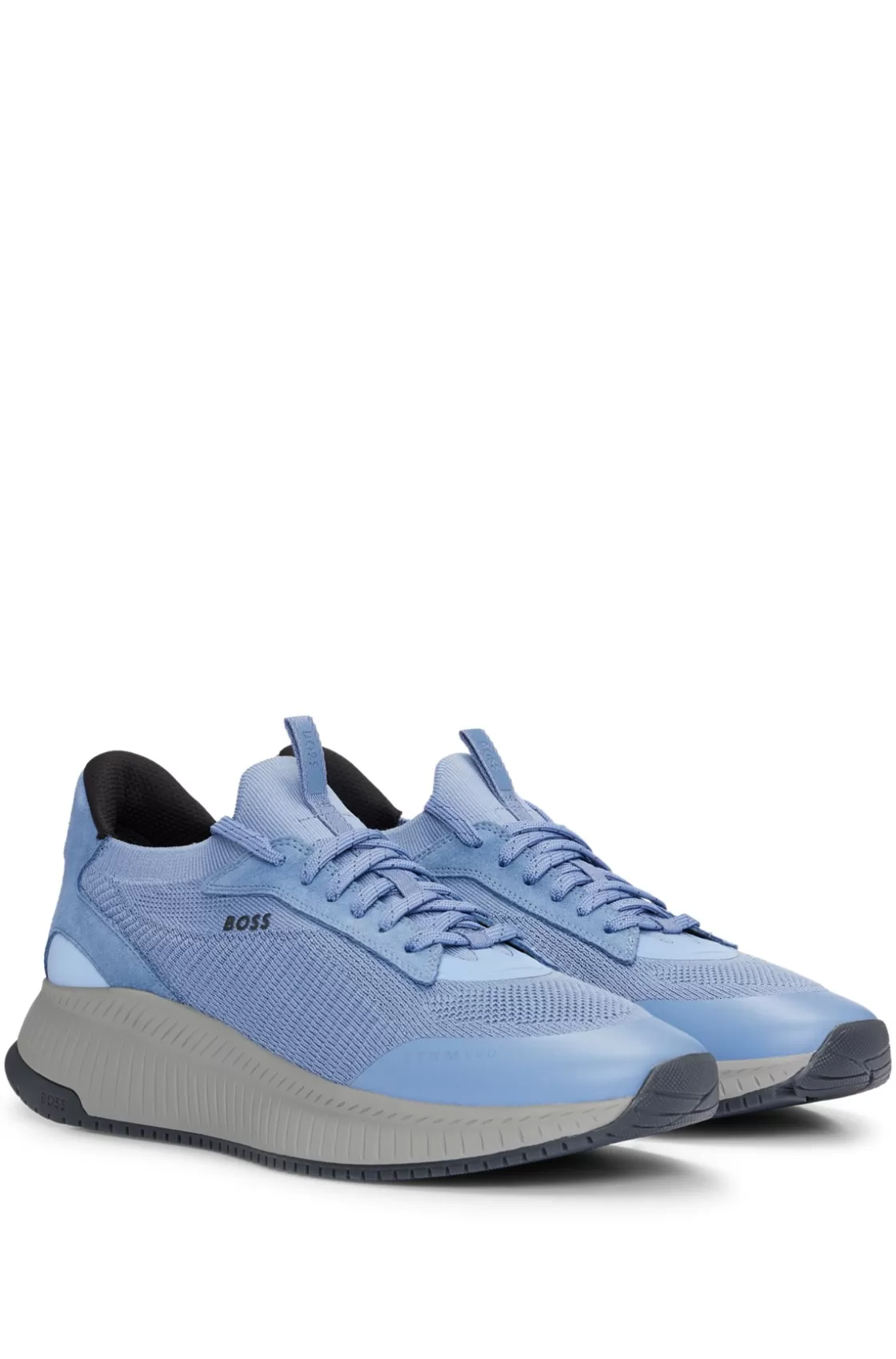 HUGO BOSS TTNM EVO Trainers With Knitted Uppers Light Blue Cheap