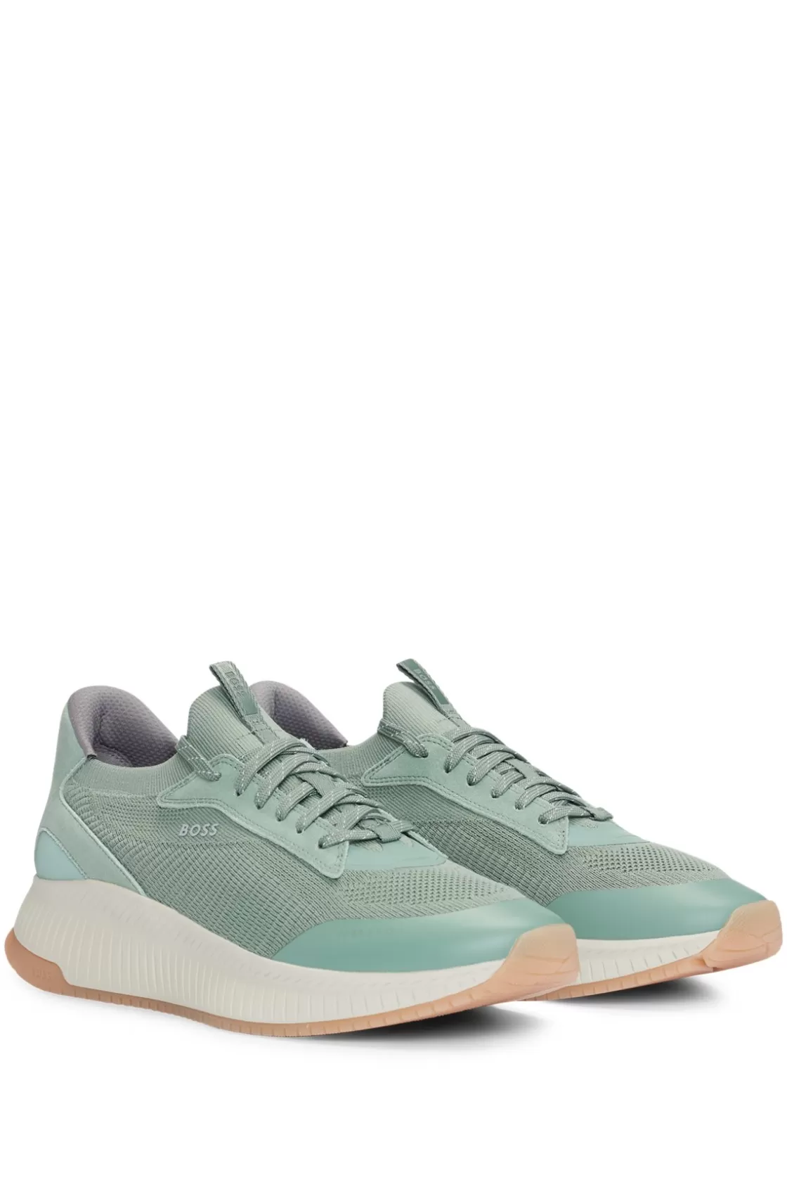 HUGO BOSS TTNM EVO Trainers With Knitted Uppers Light Green Best Sale