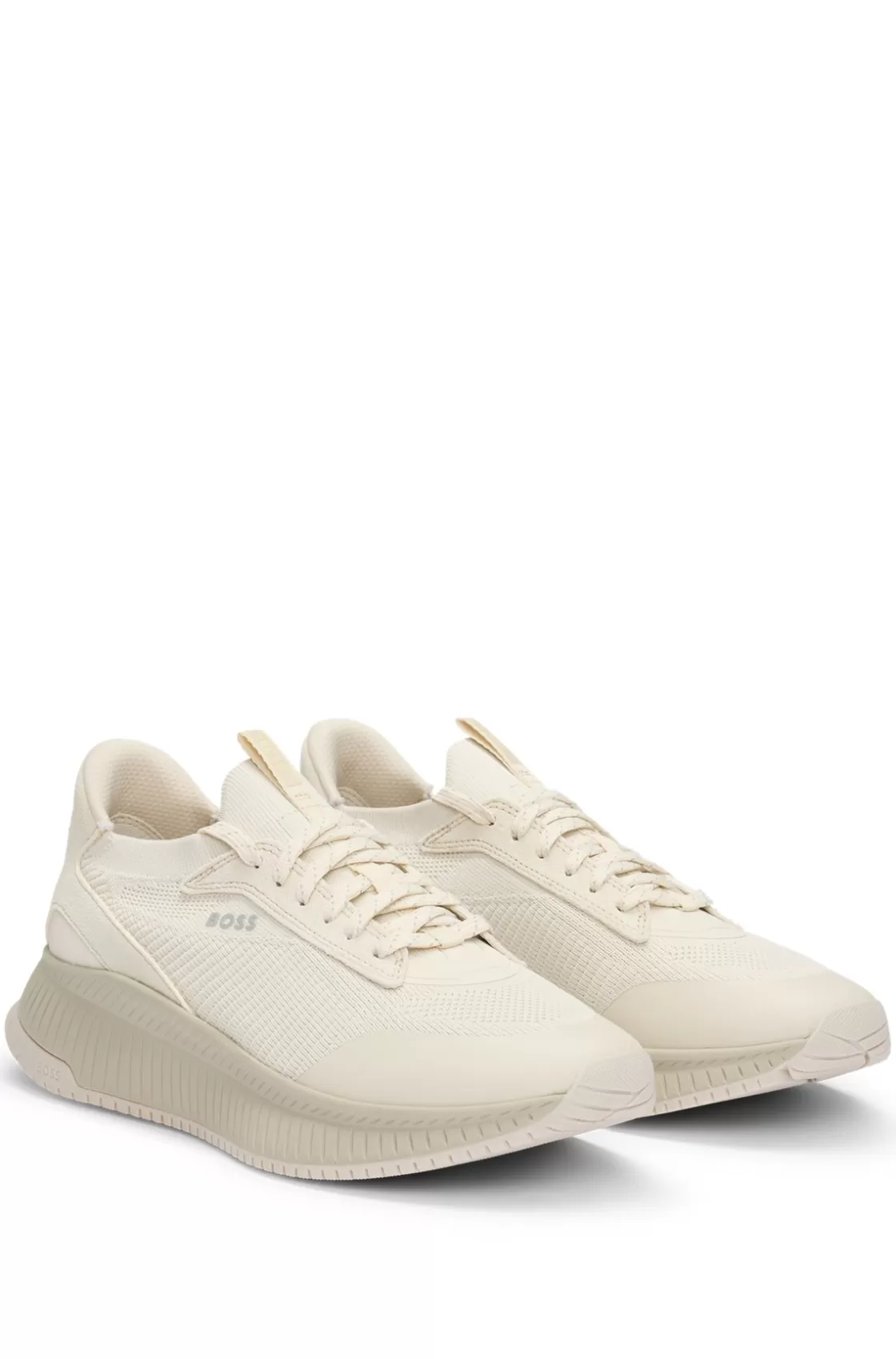 HUGO BOSS TTNM EVO Trainers With Knitted Uppers Light Beige Best Sale
