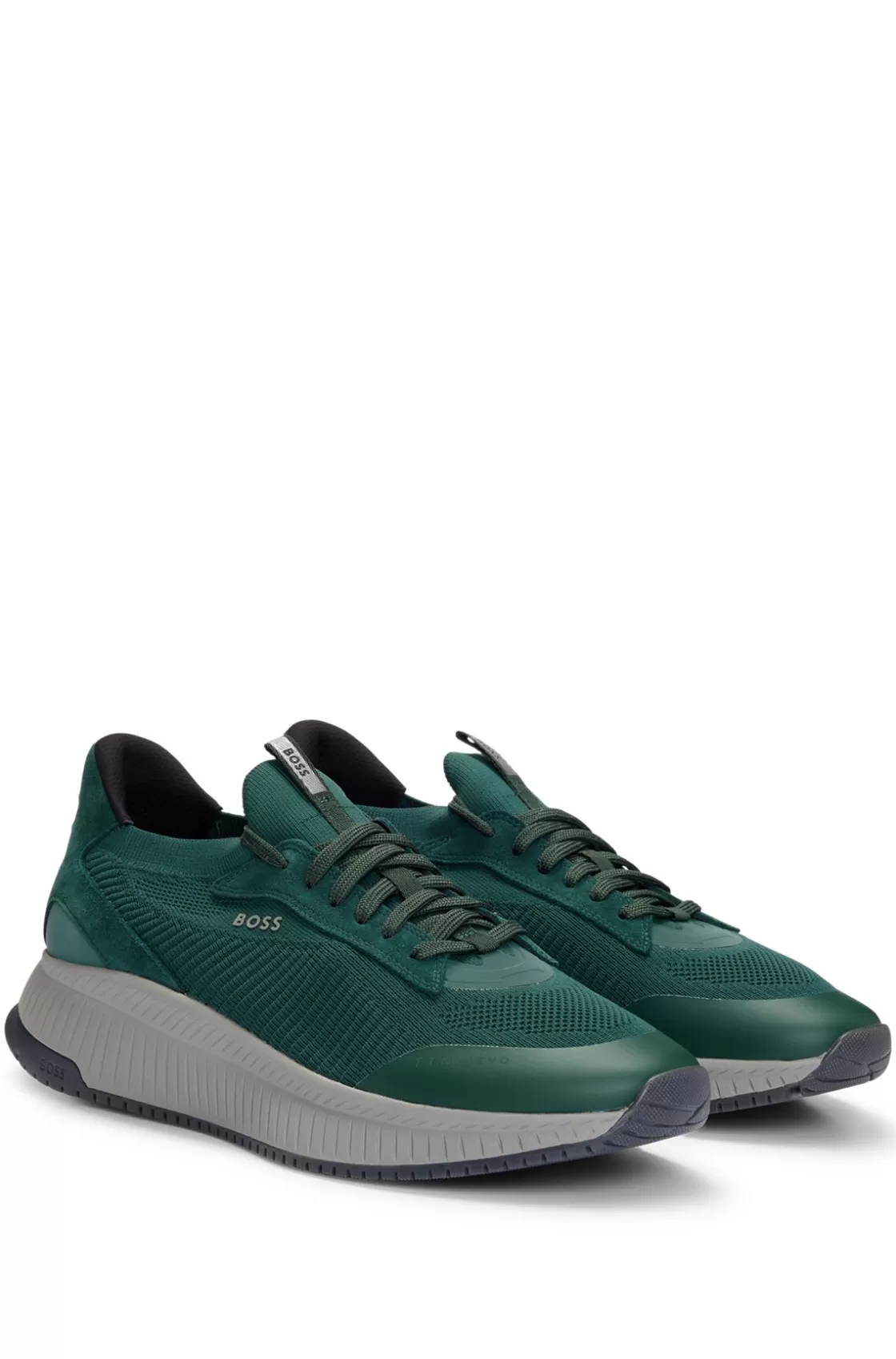 HUGO BOSS TTNM EVO Trainers With Knitted Uppers Dark Green Best Sale