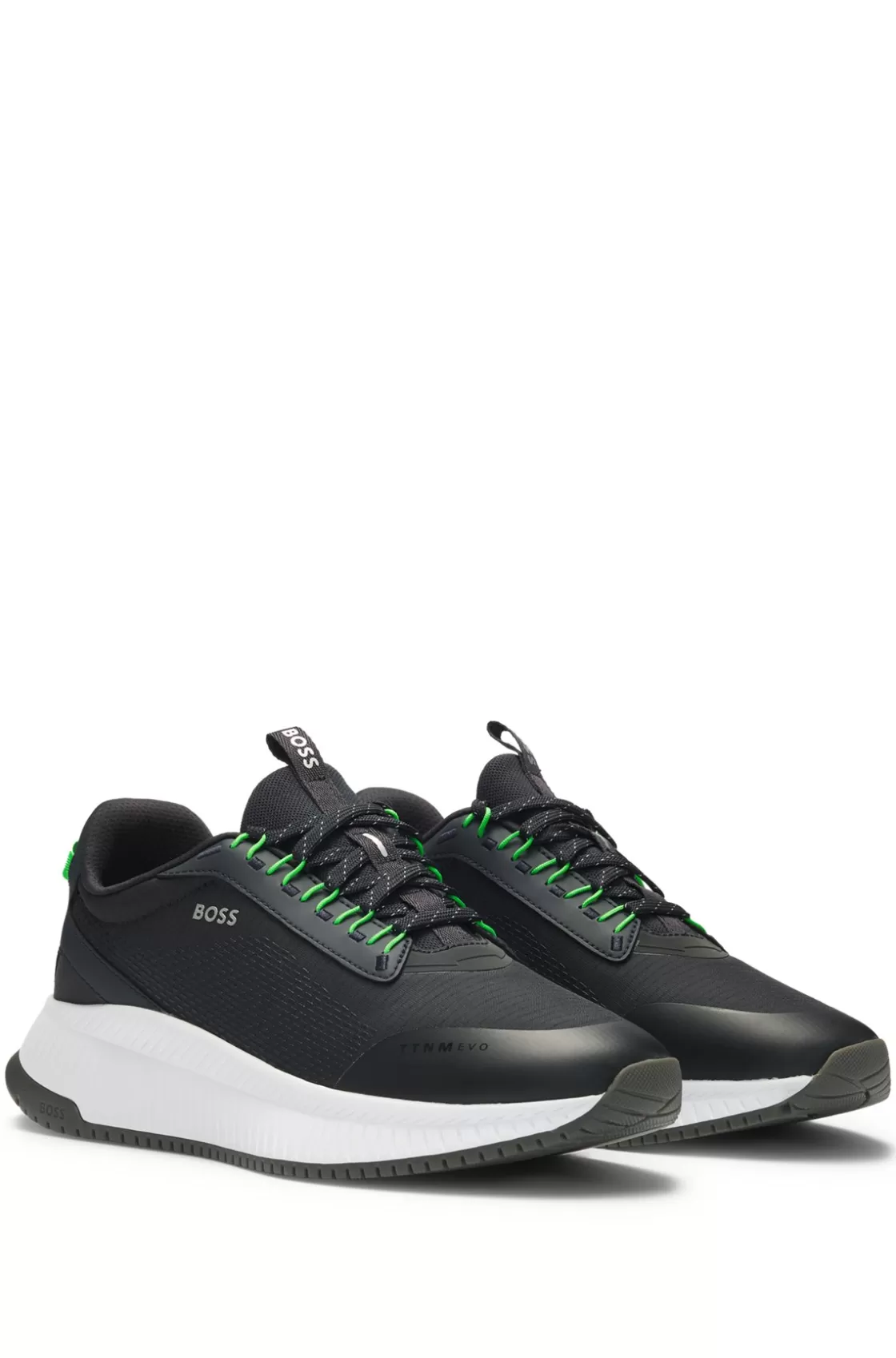HUGO BOSS TTNM EVO Trainers With Ribbed Sole Dark Blue Discount