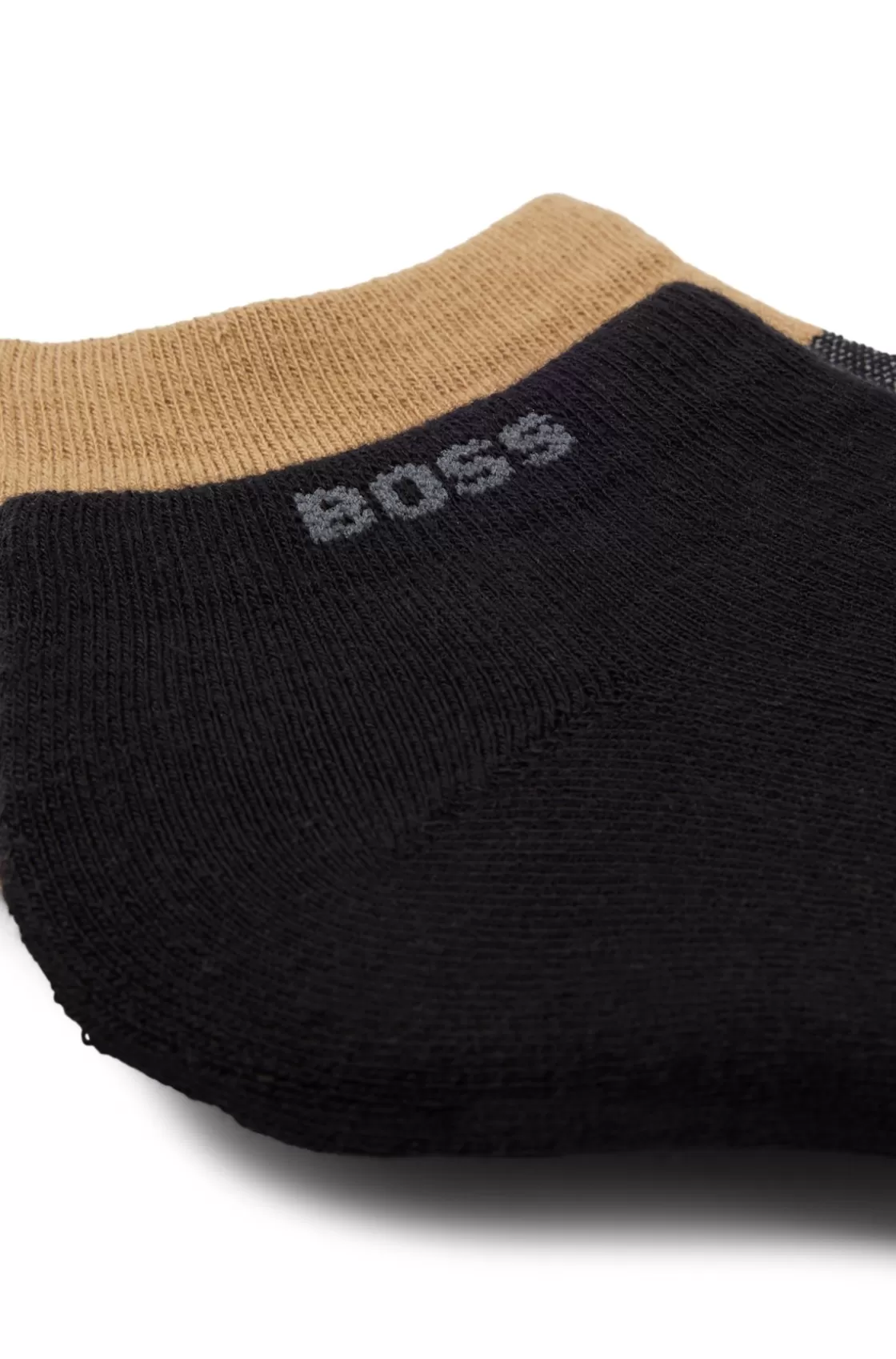 HUGO BOSS Two-pack Of Ankle Socks In A Cotton Blend Black Fashion