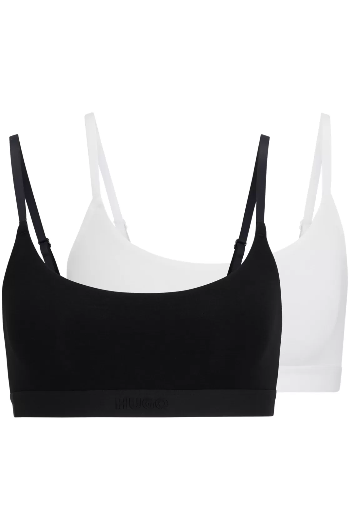 HUGO BOSS Two-pack Of Bralettes In Stretch Modal White Shop