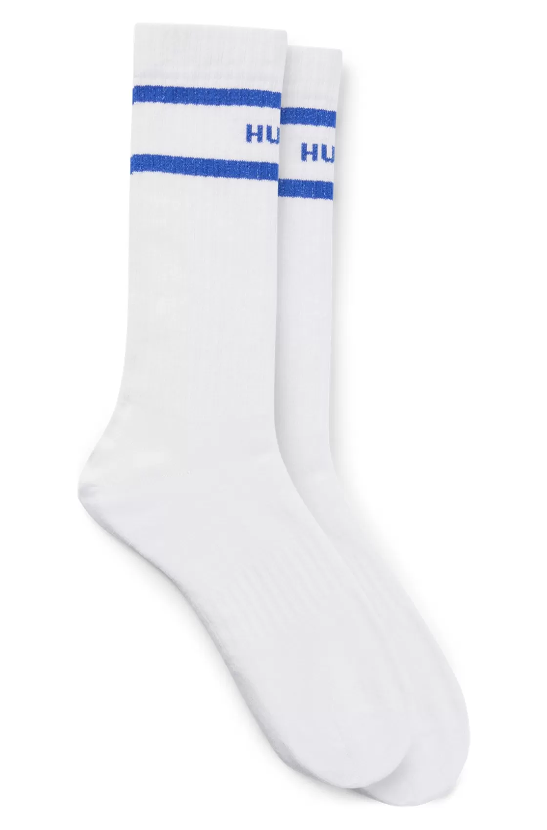 HUGO BOSS Two-pack Of Knee-high Socks With Stripes White Hot