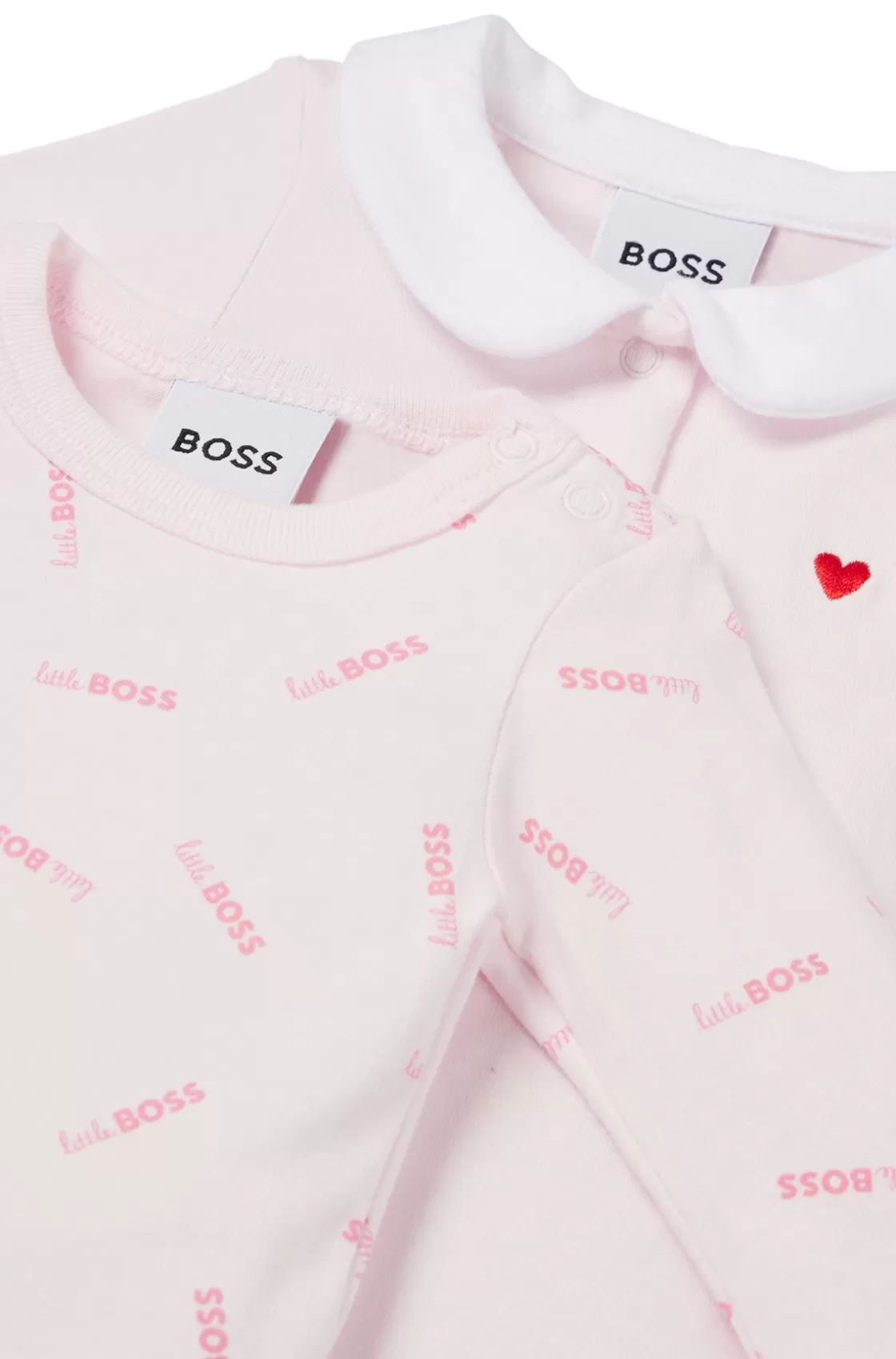 HUGO BOSS Two-pack Of Long-sleeved Bodysuits In Stretch Cotton light pink Cheap