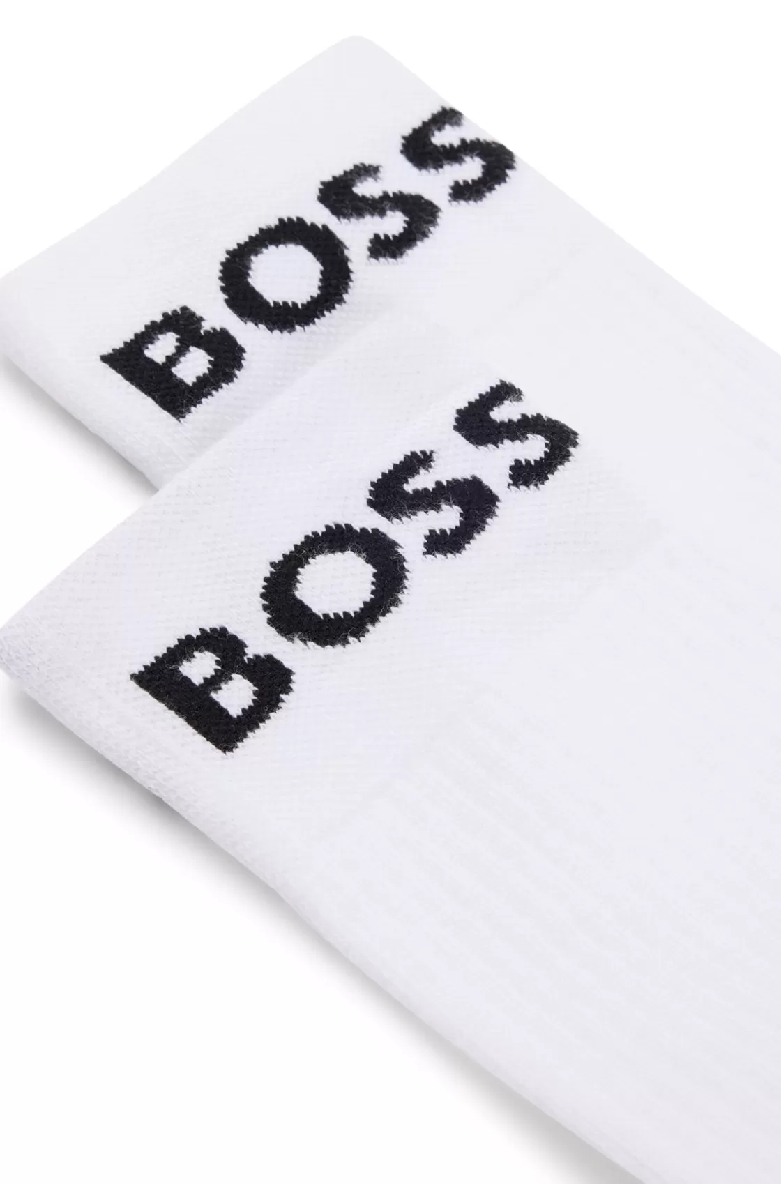 HUGO BOSS Two-pack Of Quarter-length Socks In Stretch Fabric White Sale