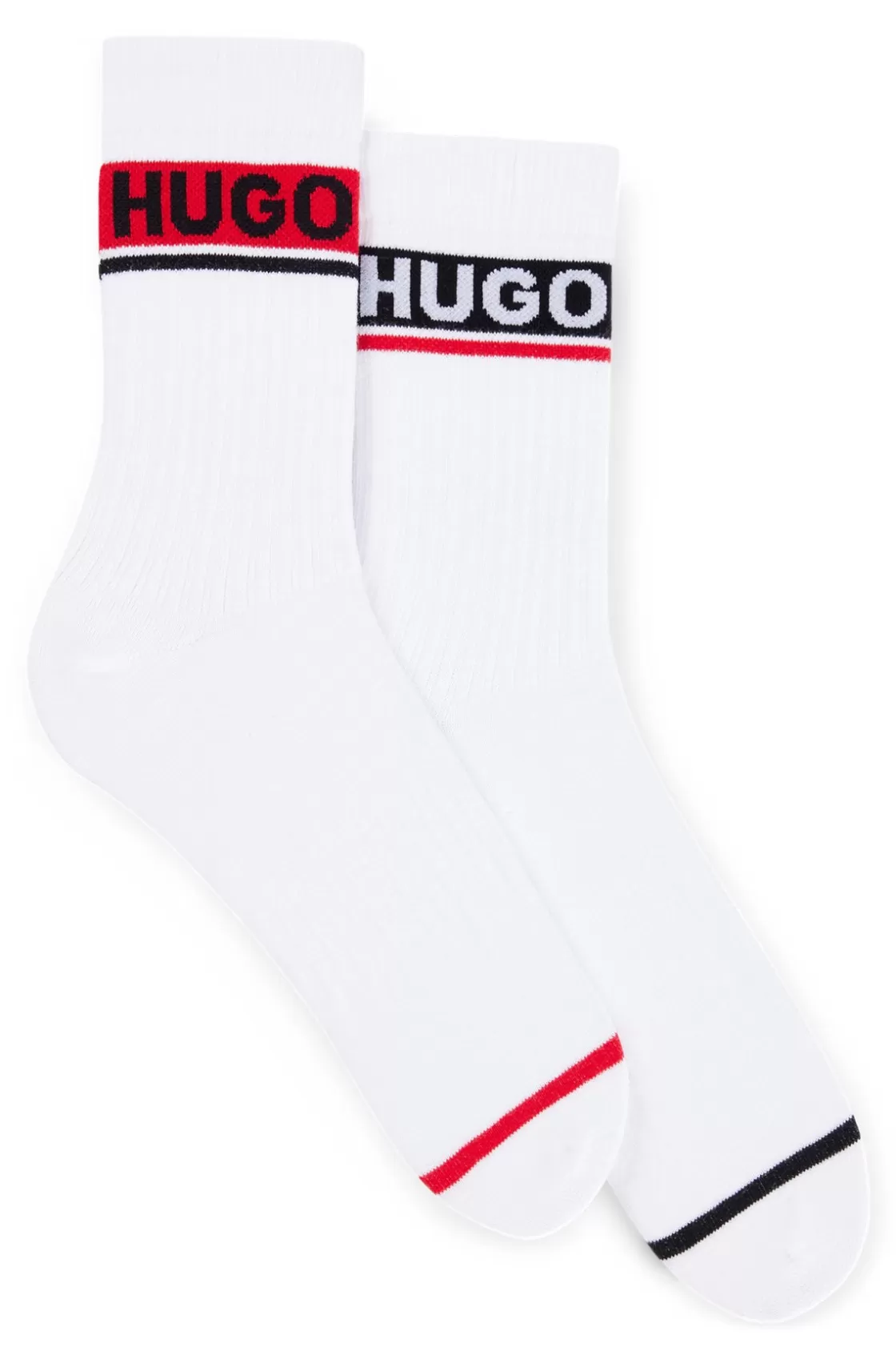 HUGO BOSS Two-pack Of Quarter-length Socks With Logo Details White Best