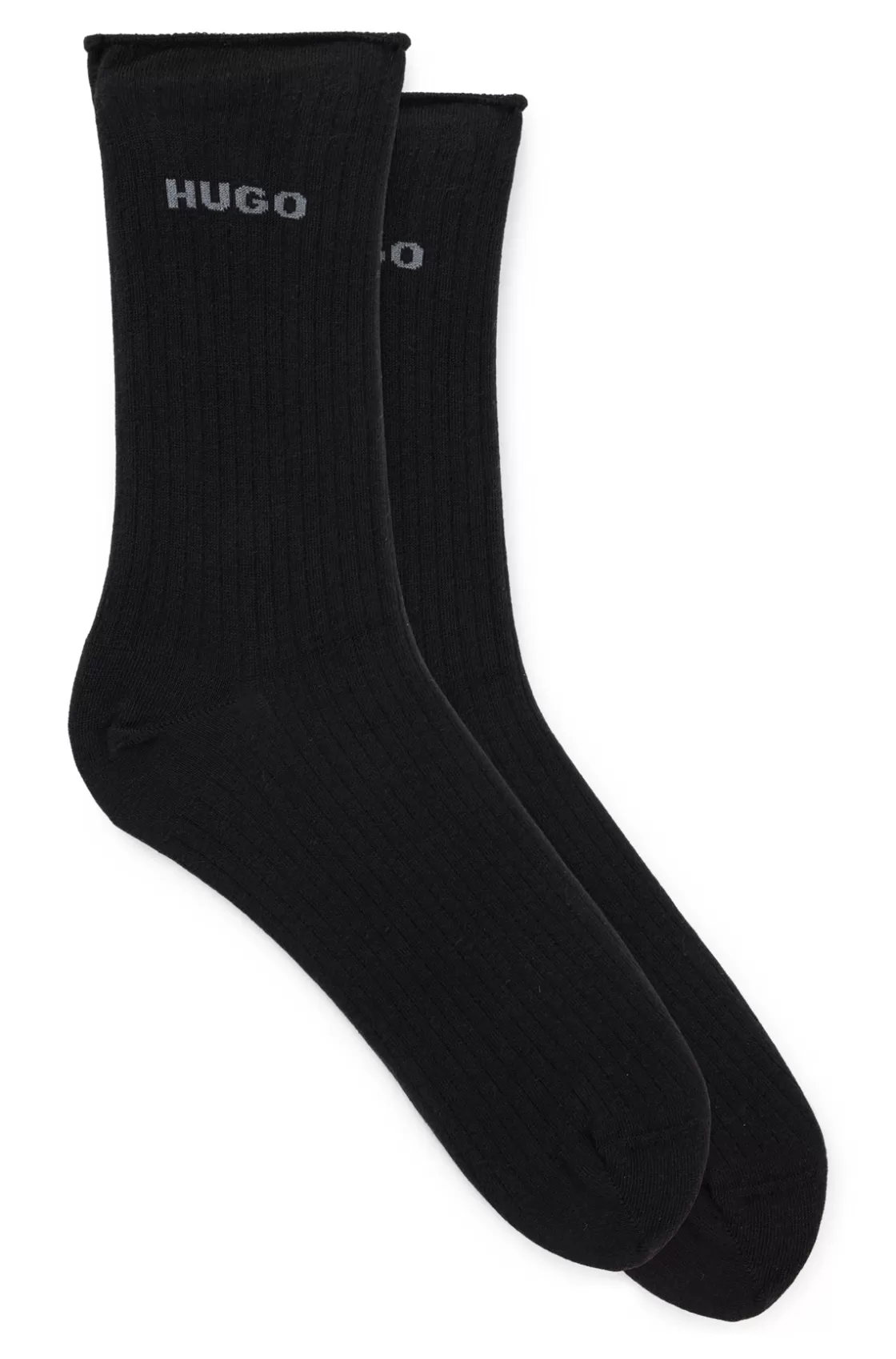 HUGO BOSS Two-pack Of Quarter-length Socks With Logo Details Black Shop