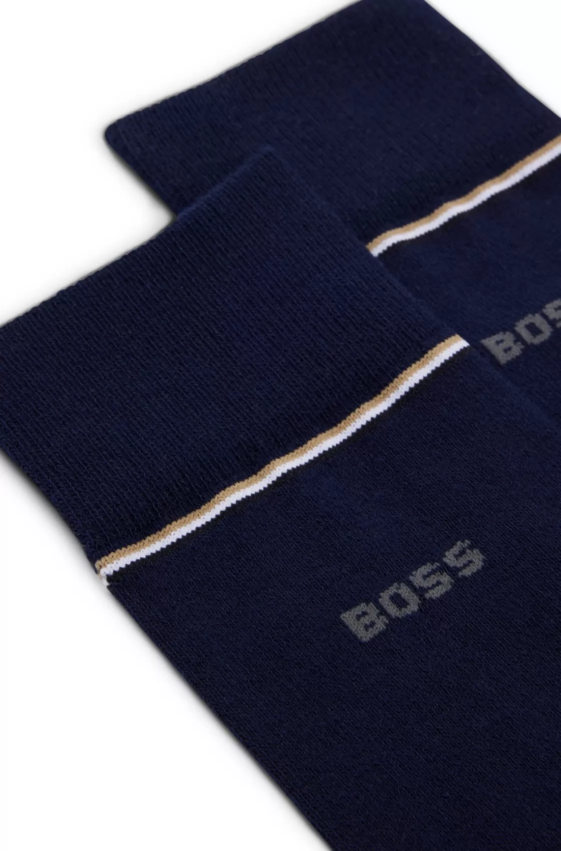 HUGO BOSS Two-pack Of Regular-length Performance-stretch Socks Dark Blue Sale