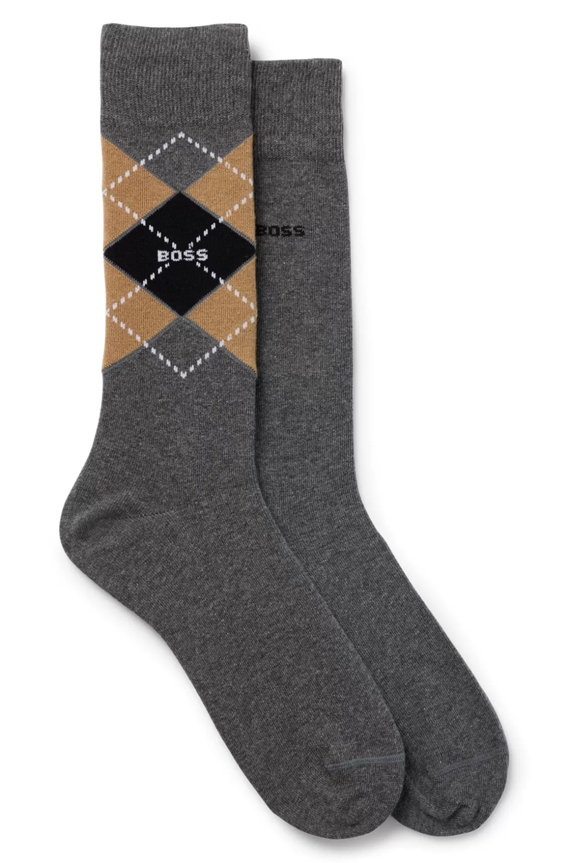 HUGO BOSS Two-pack Of Regular-length Socks Grey Shop
