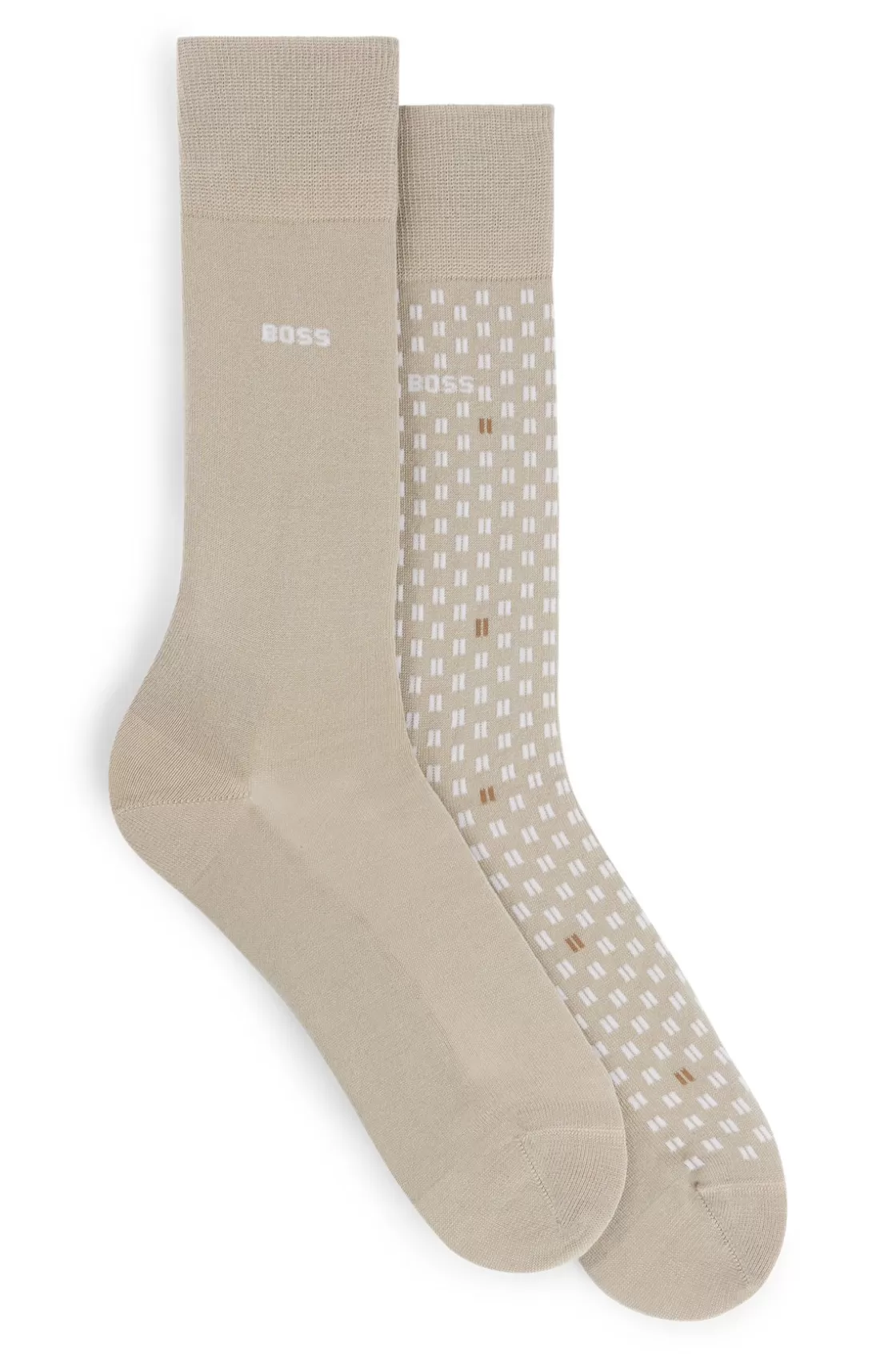 HUGO BOSS Two-pack Of Regular-length Socks Khaki Store