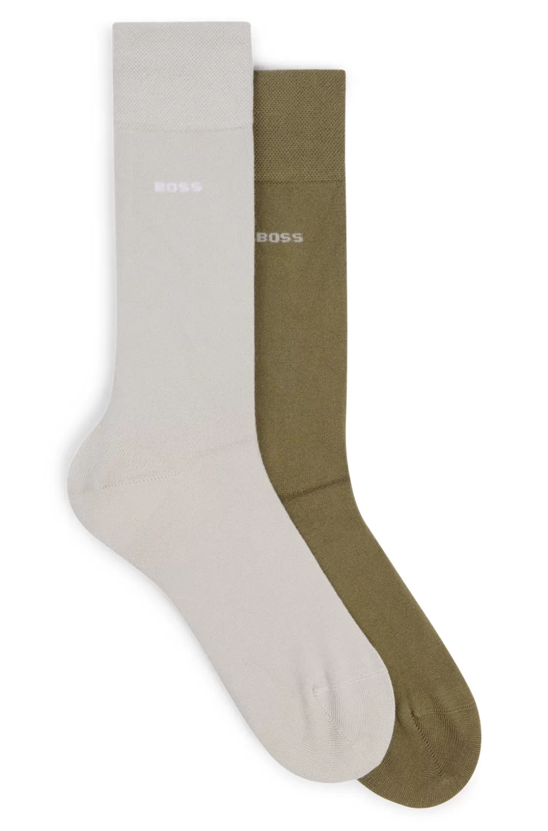 HUGO BOSS Two-pack Of Regular-length Socks In Soft Viscose Bamboo Light Green Flash Sale
