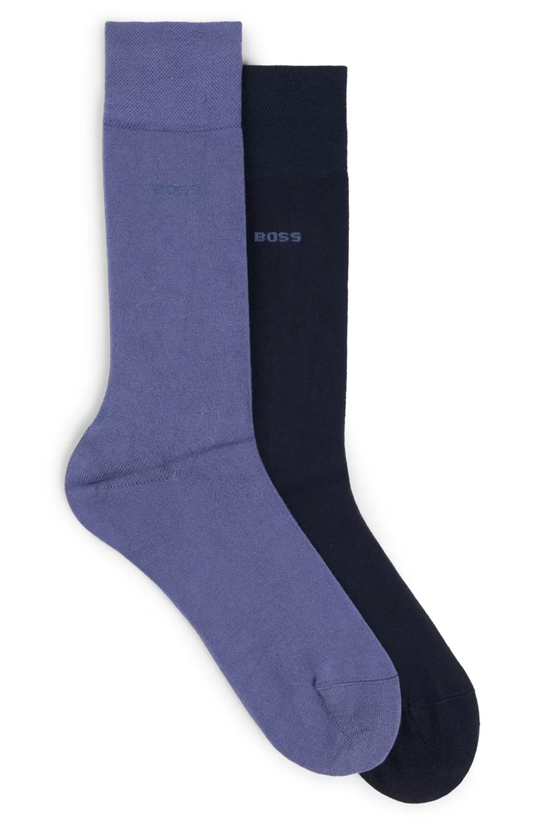 HUGO BOSS Two-pack Of Regular-length Socks In Soft Viscose Bamboo Dark Blue Fashion