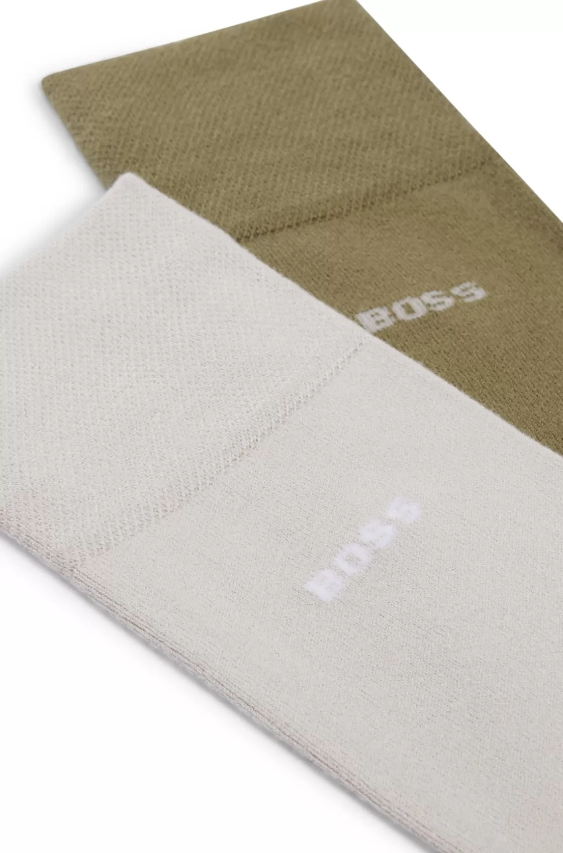 HUGO BOSS Two-pack Of Regular-length Socks In Soft Viscose Bamboo Light Green Flash Sale