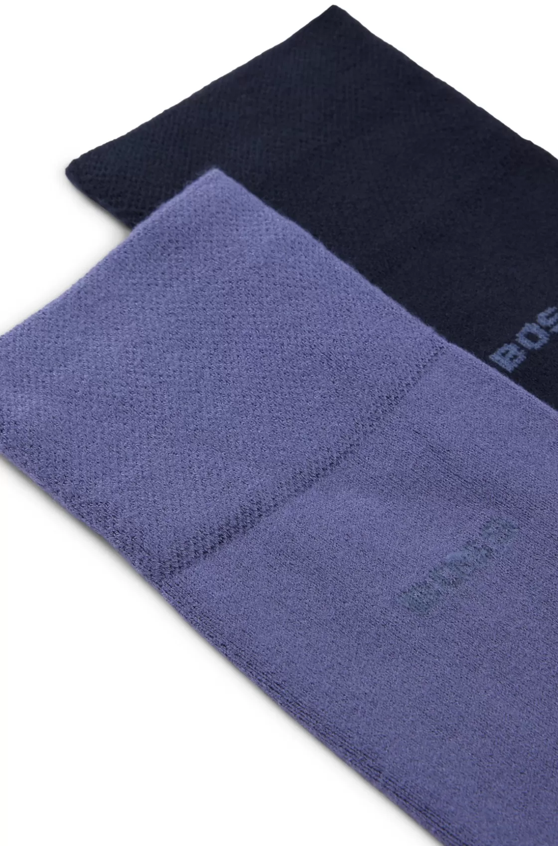 HUGO BOSS Two-pack Of Regular-length Socks In Soft Viscose Bamboo Dark Blue Fashion