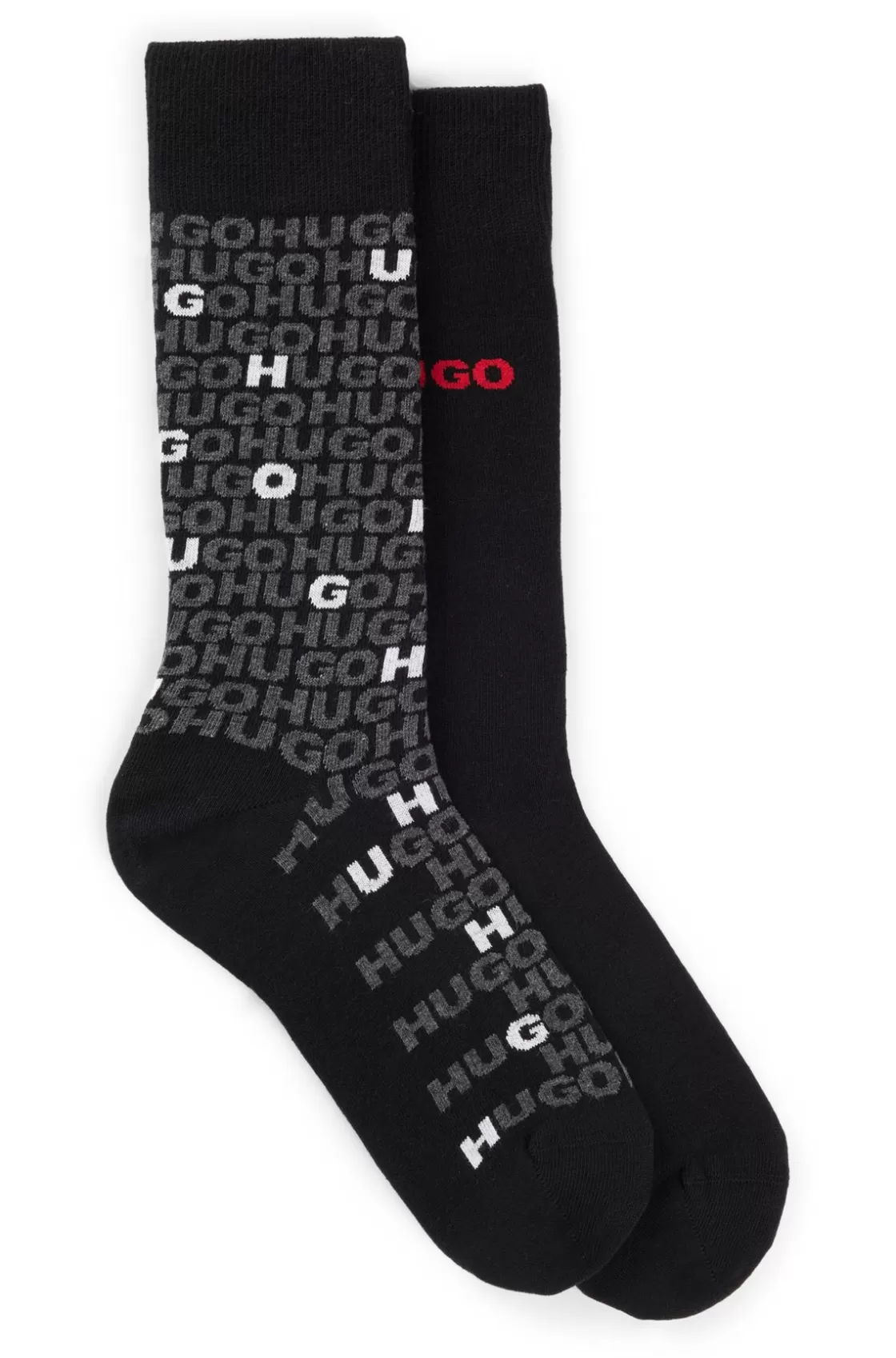 HUGO BOSS Two-pack Of Regular-length Socks With Logo Details Black Outlet