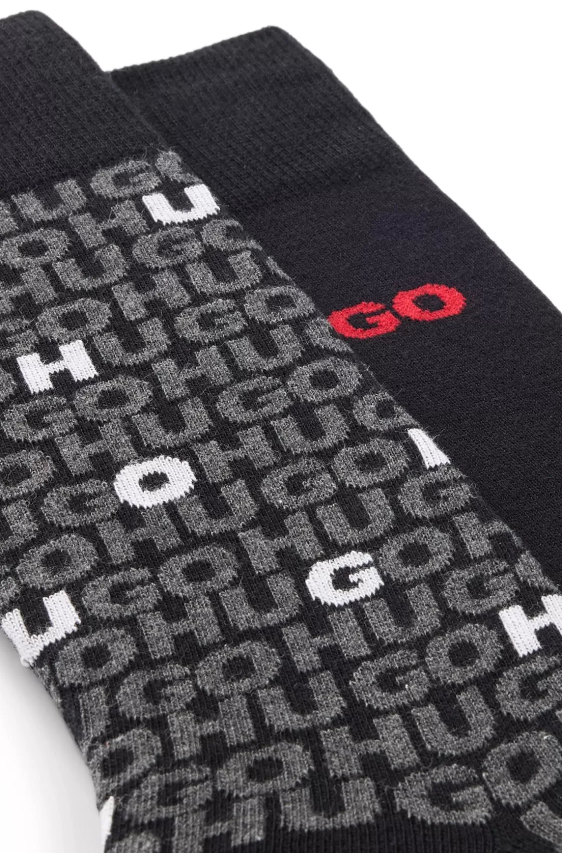 HUGO BOSS Two-pack Of Regular-length Socks With Logo Details Black Outlet