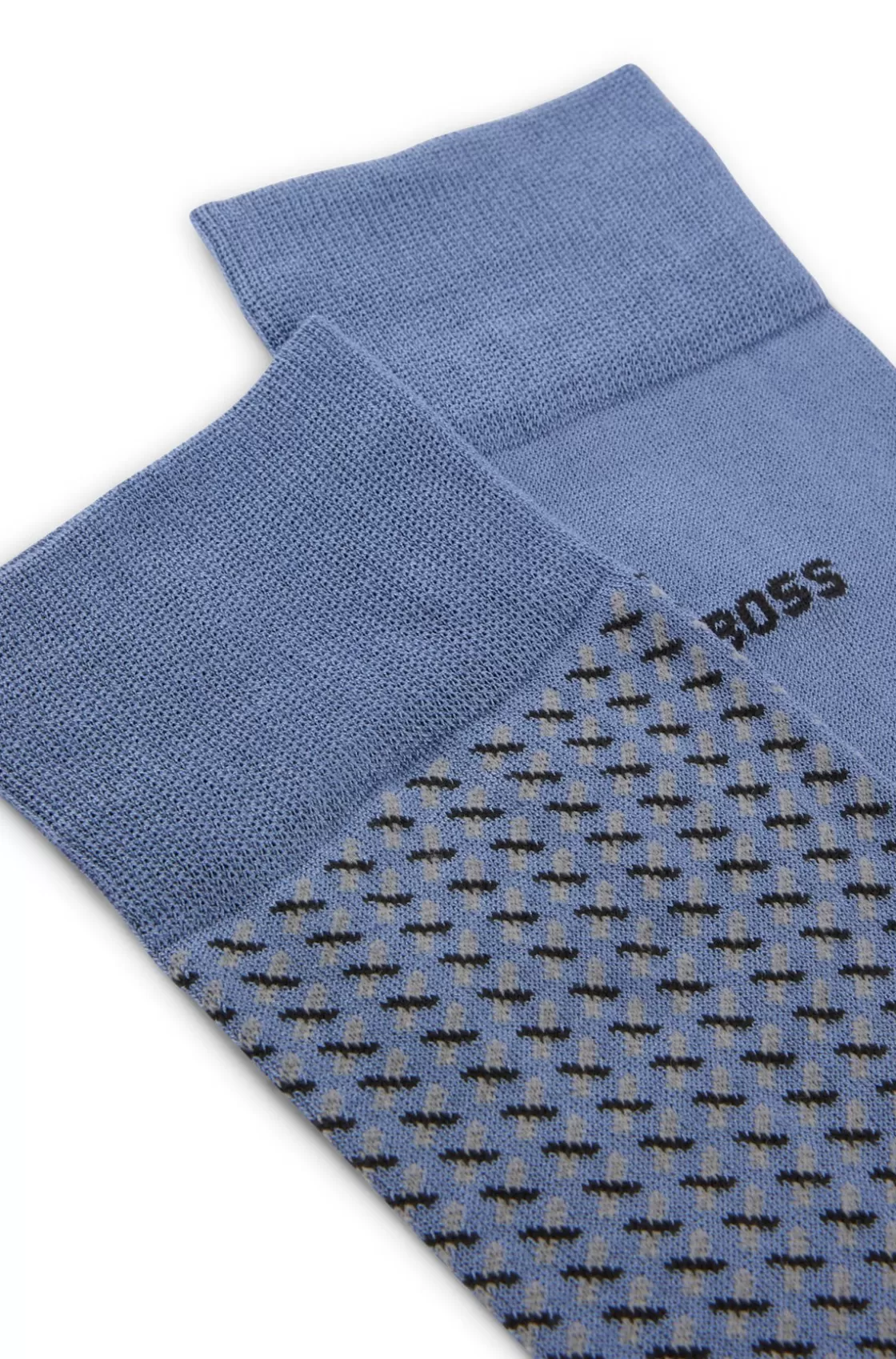 HUGO BOSS Two-pack Of Regular-length Socks With Mercerized Finish Light Blue Cheap