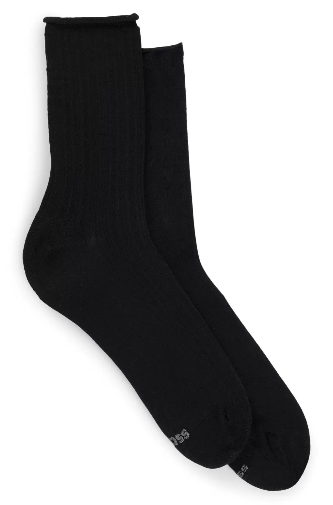 HUGO BOSS Two-pack Of Short-length Socks In Stretch Yarns Black Flash Sale