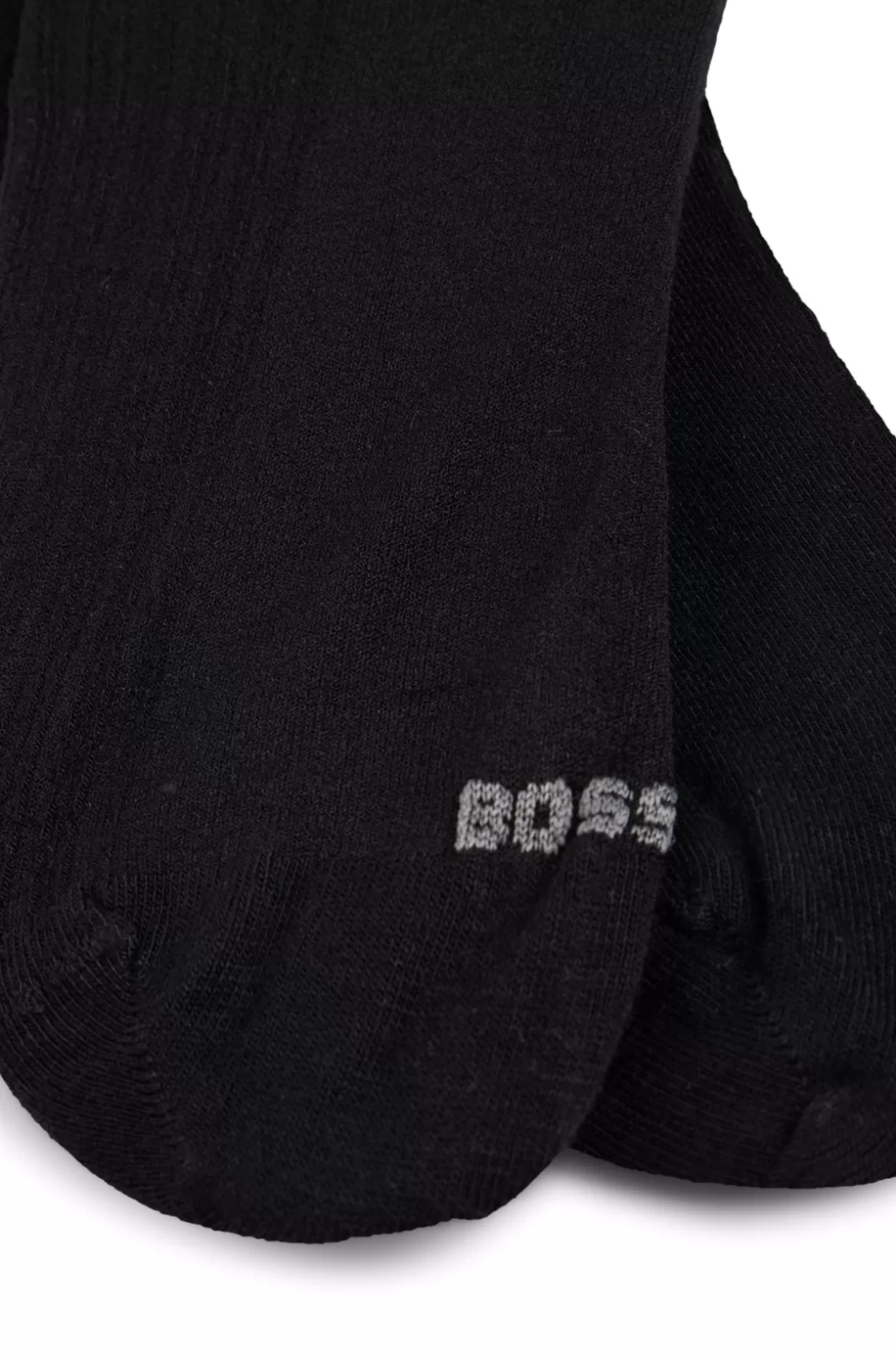 HUGO BOSS Two-pack Of Short-length Socks In Stretch Yarns Black Flash Sale
