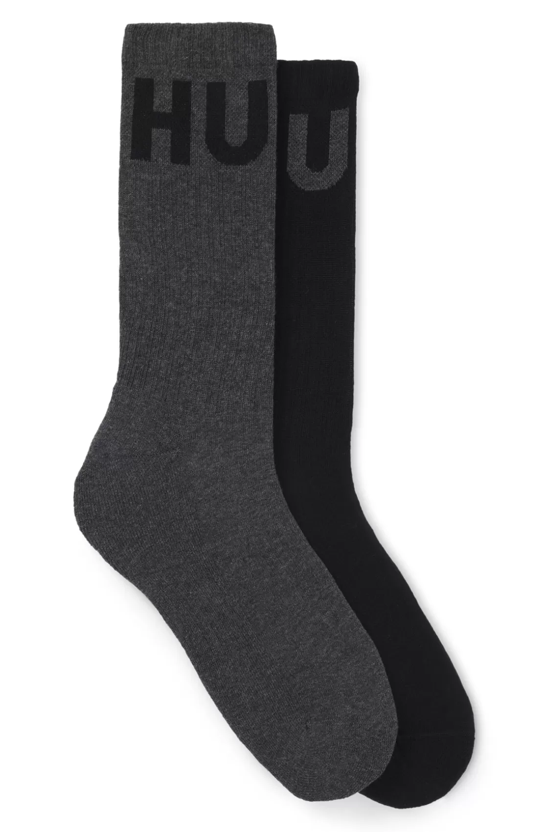 HUGO BOSS Two-pack Of Short-length Socks With Logo Details Grey Shop