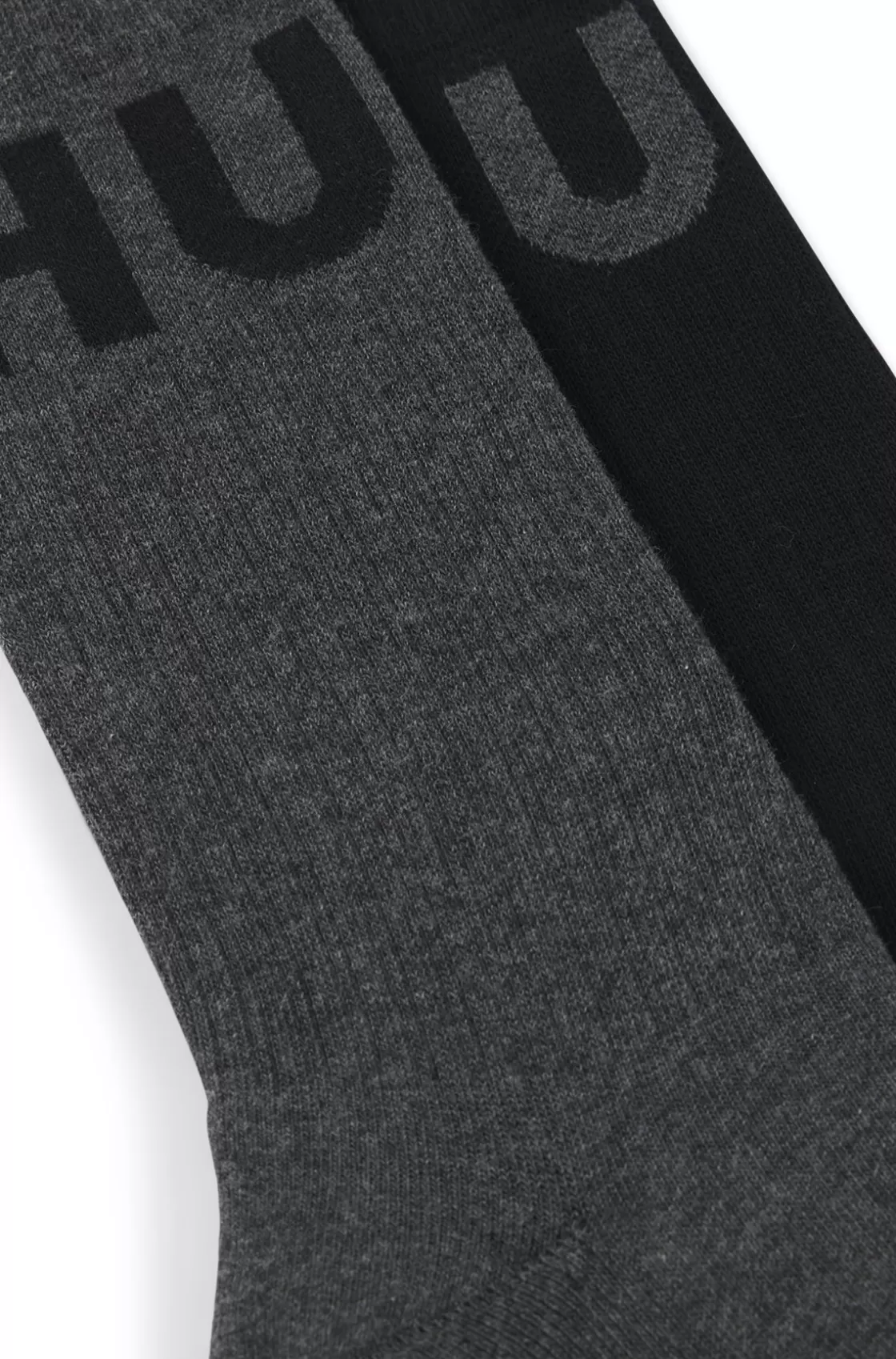HUGO BOSS Two-pack Of Short-length Socks With Logo Details Grey Shop